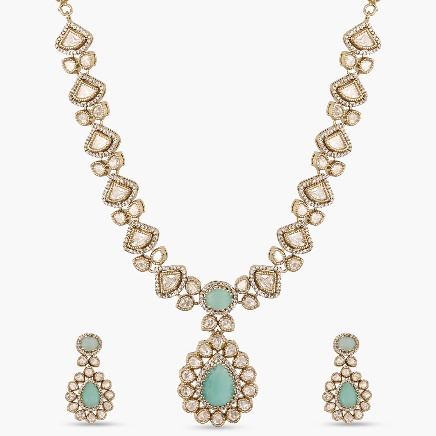 Regal Polki Statement Necklace Set