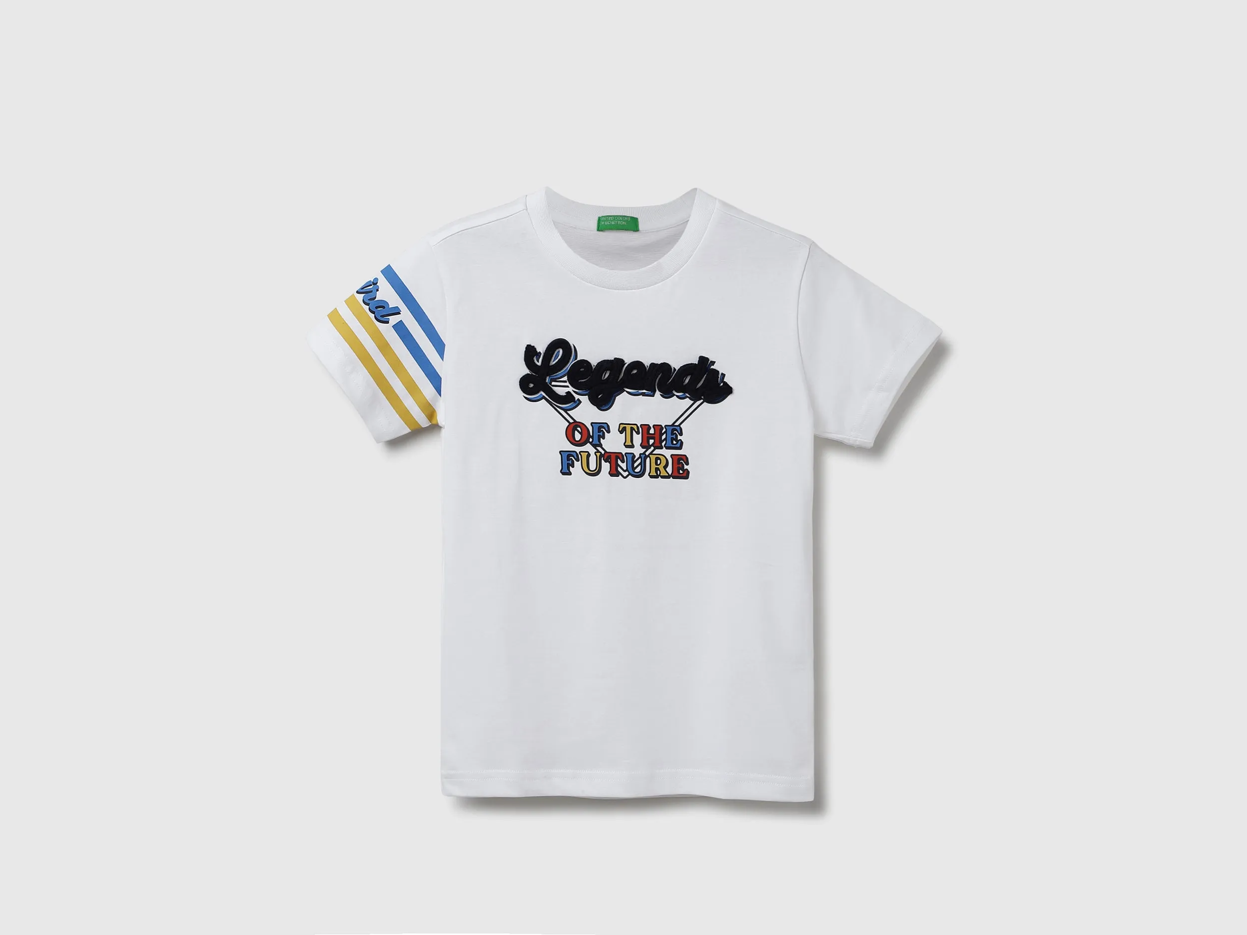 Regular Fit Round Neck Fleece-Lined Slogan T-Shirt