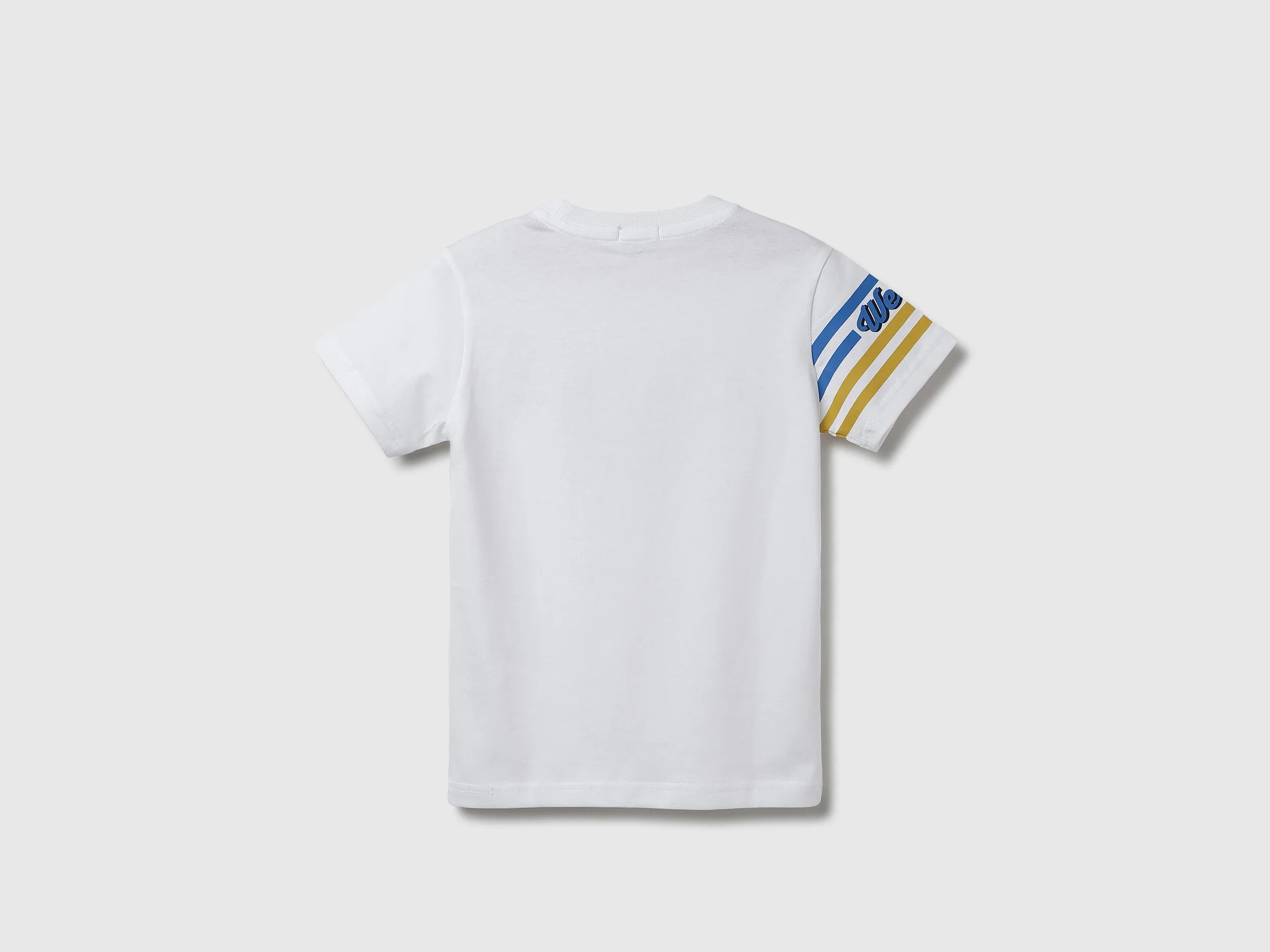 Regular Fit Round Neck Fleece-Lined Slogan T-Shirt