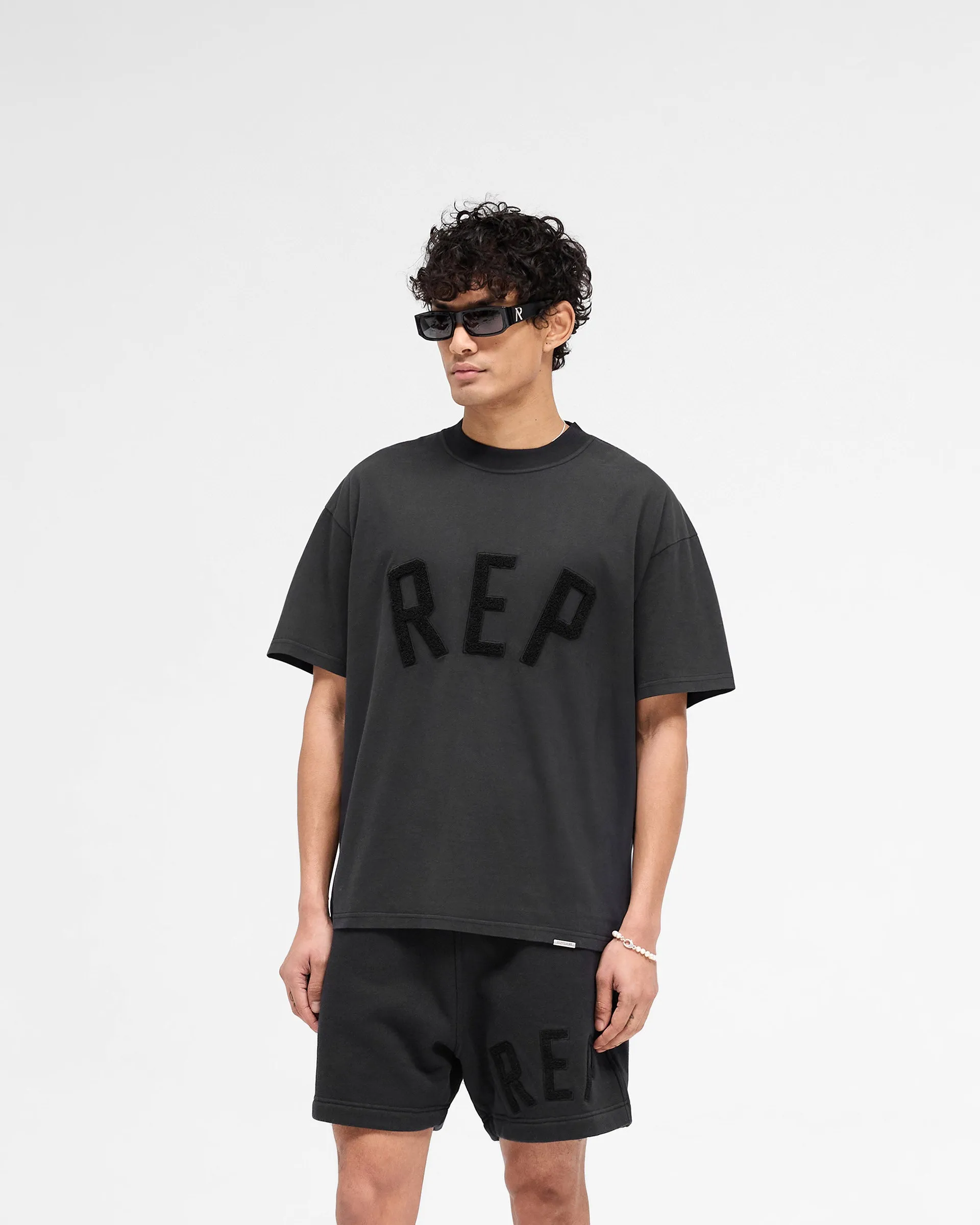 Rep Applique T-Shirt - Off Black