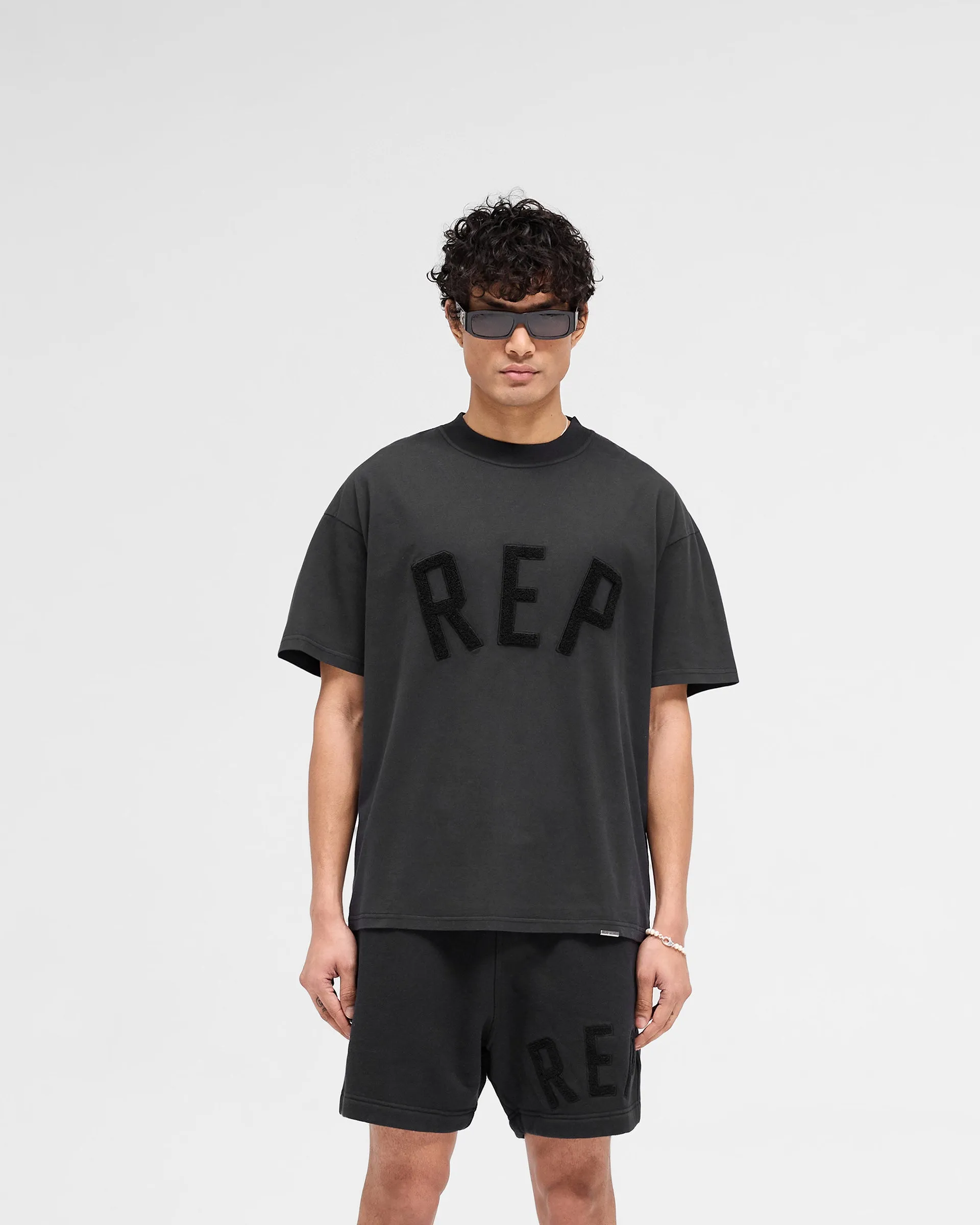 Rep Applique T-Shirt - Off Black