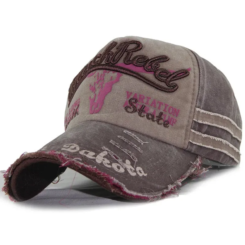 Retro Canvas Denim Patchwork Baseball Cap - Women's Vintage Unisex Snapback Hat, Autumn Hip Hop Summer Hats
