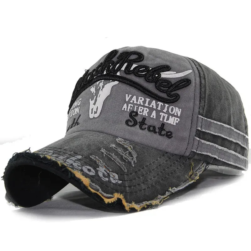 Retro Canvas Denim Patchwork Baseball Cap - Women's Vintage Unisex Snapback Hat, Autumn Hip Hop Summer Hats