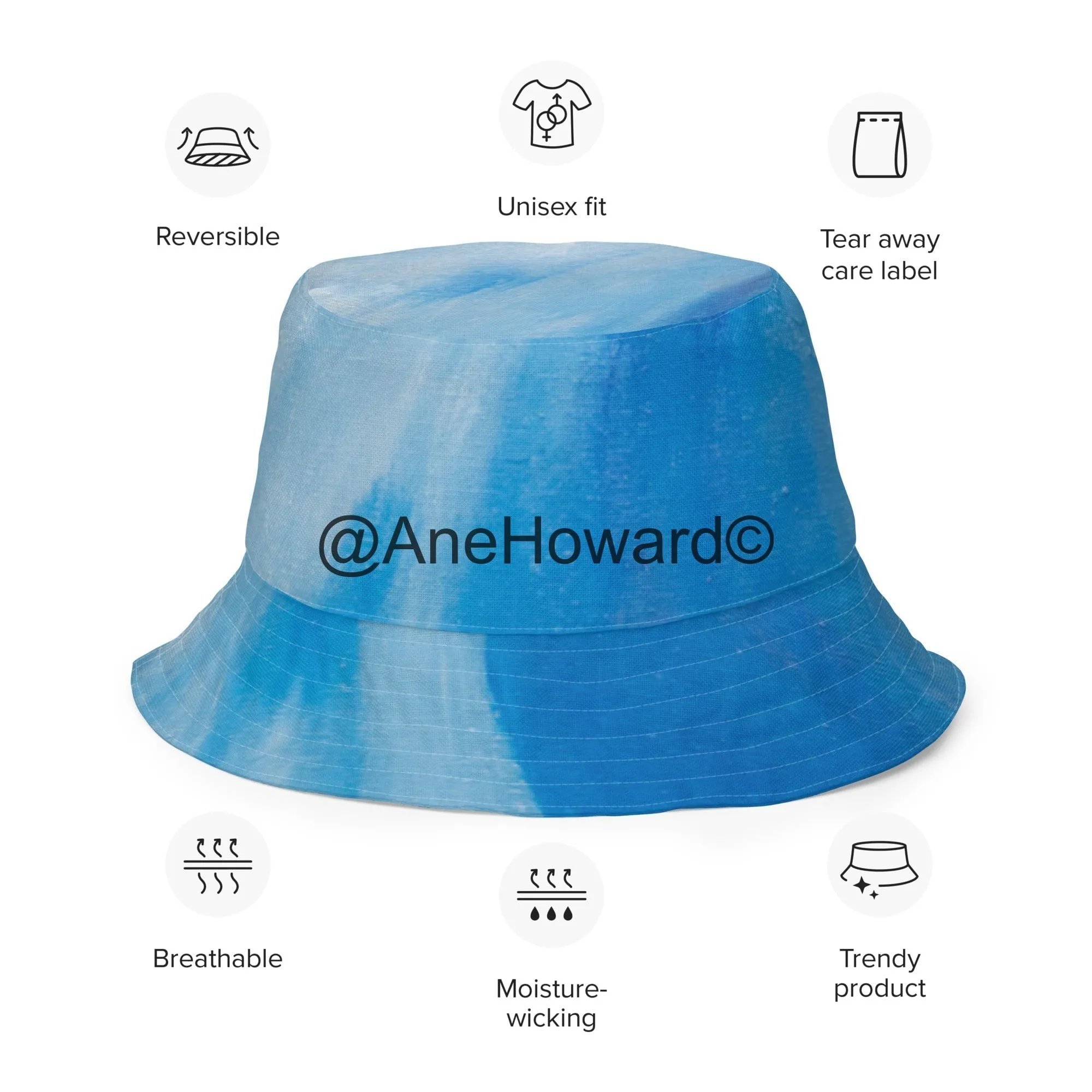 Reversible Bucket Hat Rising with the Wave
