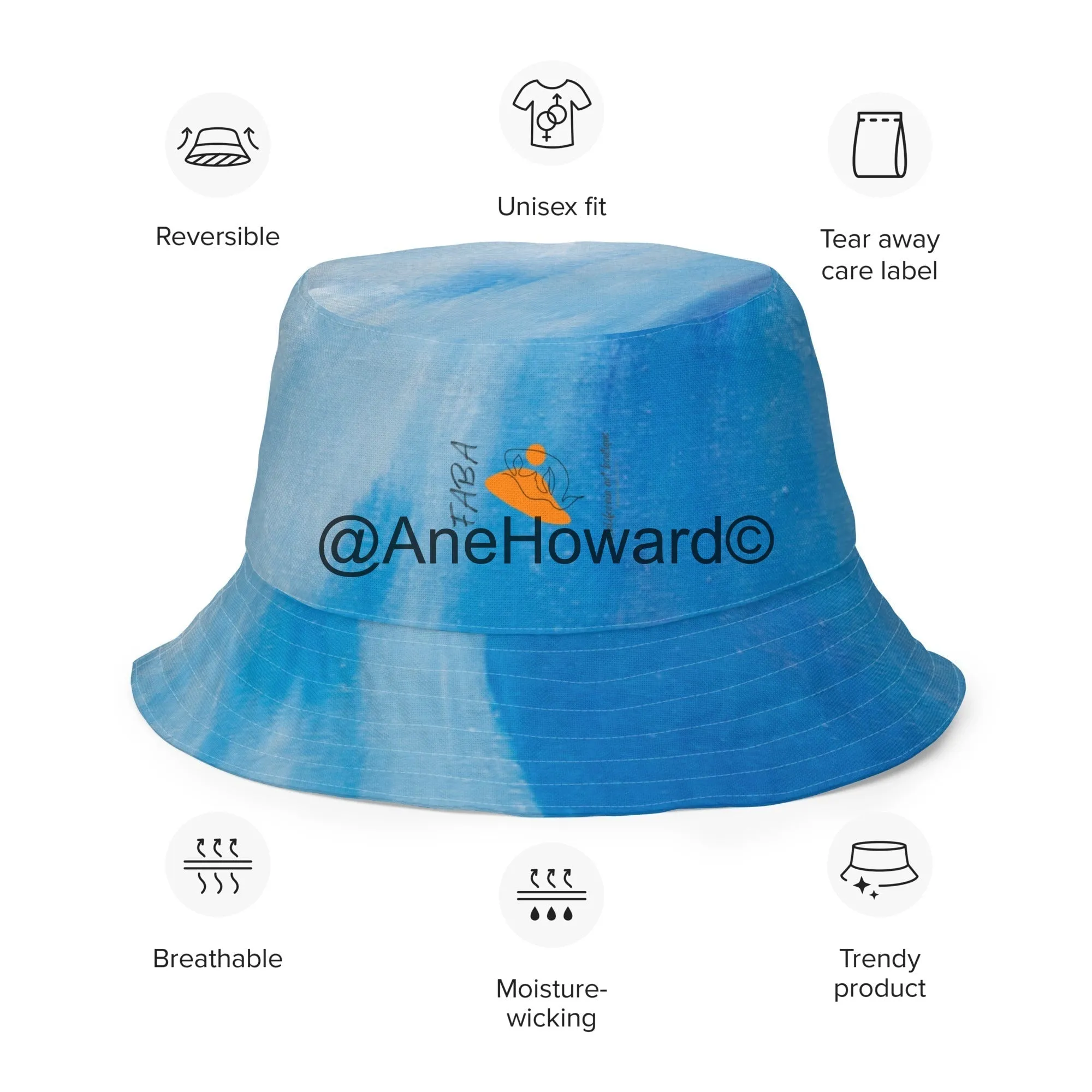 Reversible Bucket Hat Rising with the Wave