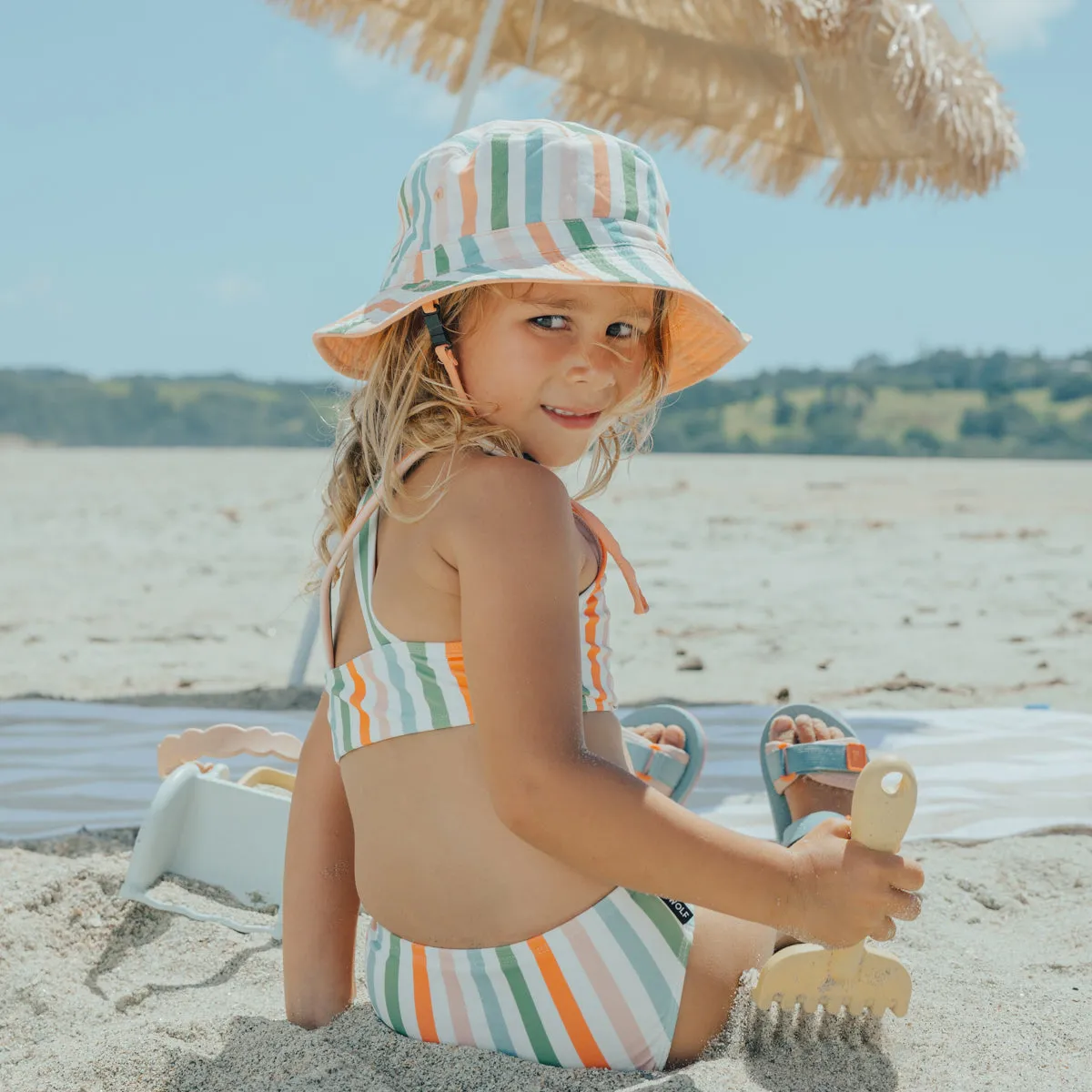 REVERSIBLE BUCKET HAT Summer Stripe