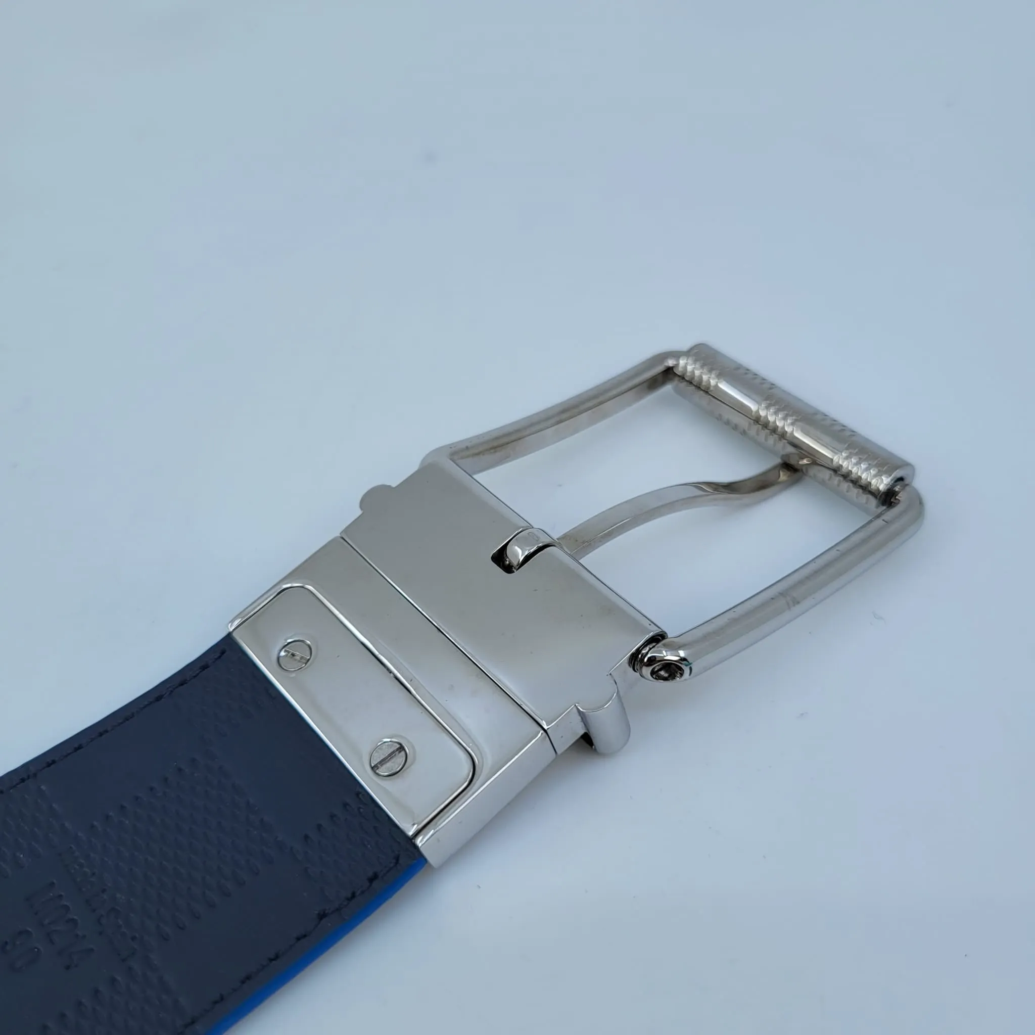 Reversible Damier Graphite Map 40 MM Belt