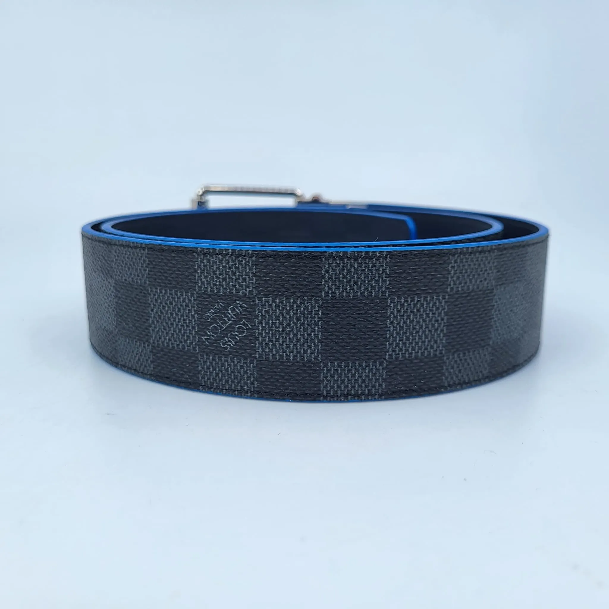 Reversible Damier Graphite Map 40 MM Belt