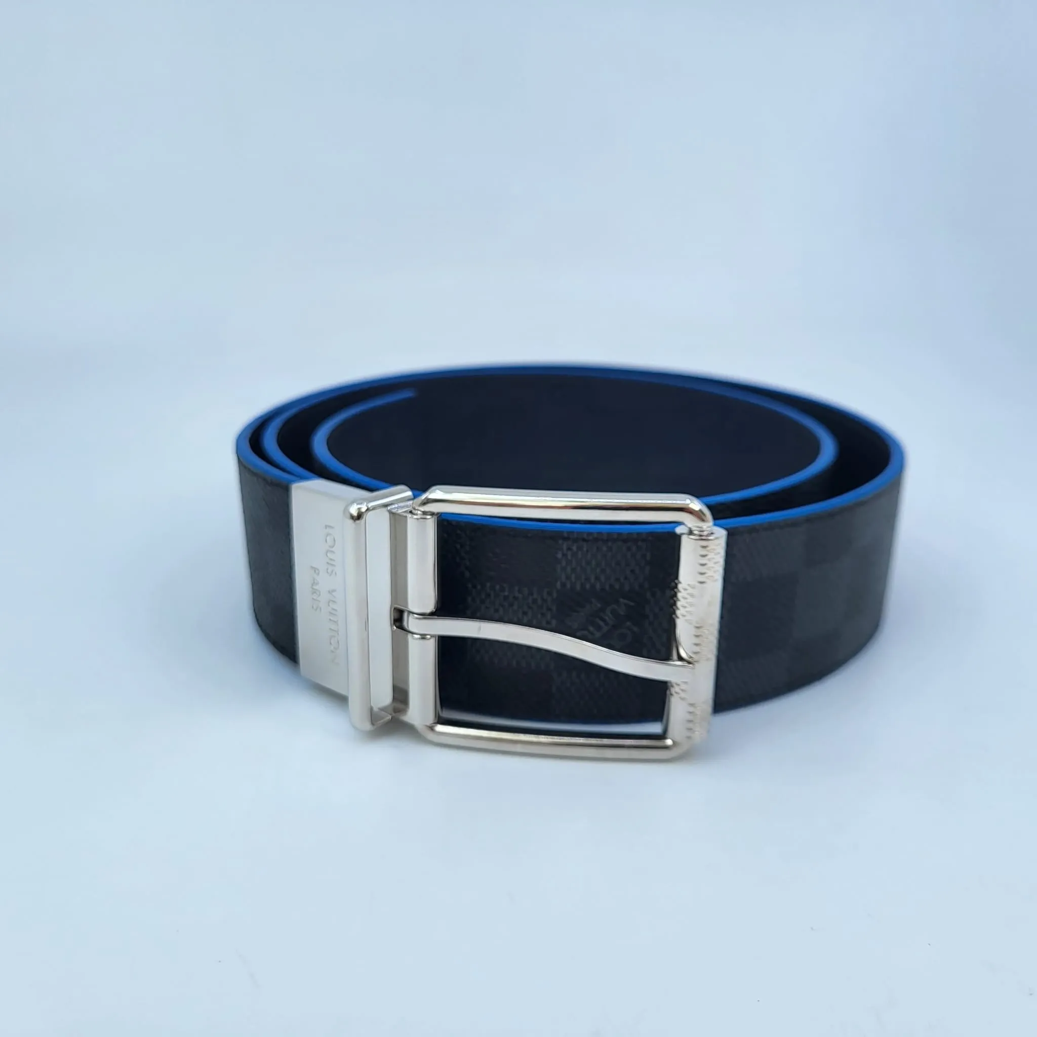 Reversible Damier Graphite Map 40 MM Belt
