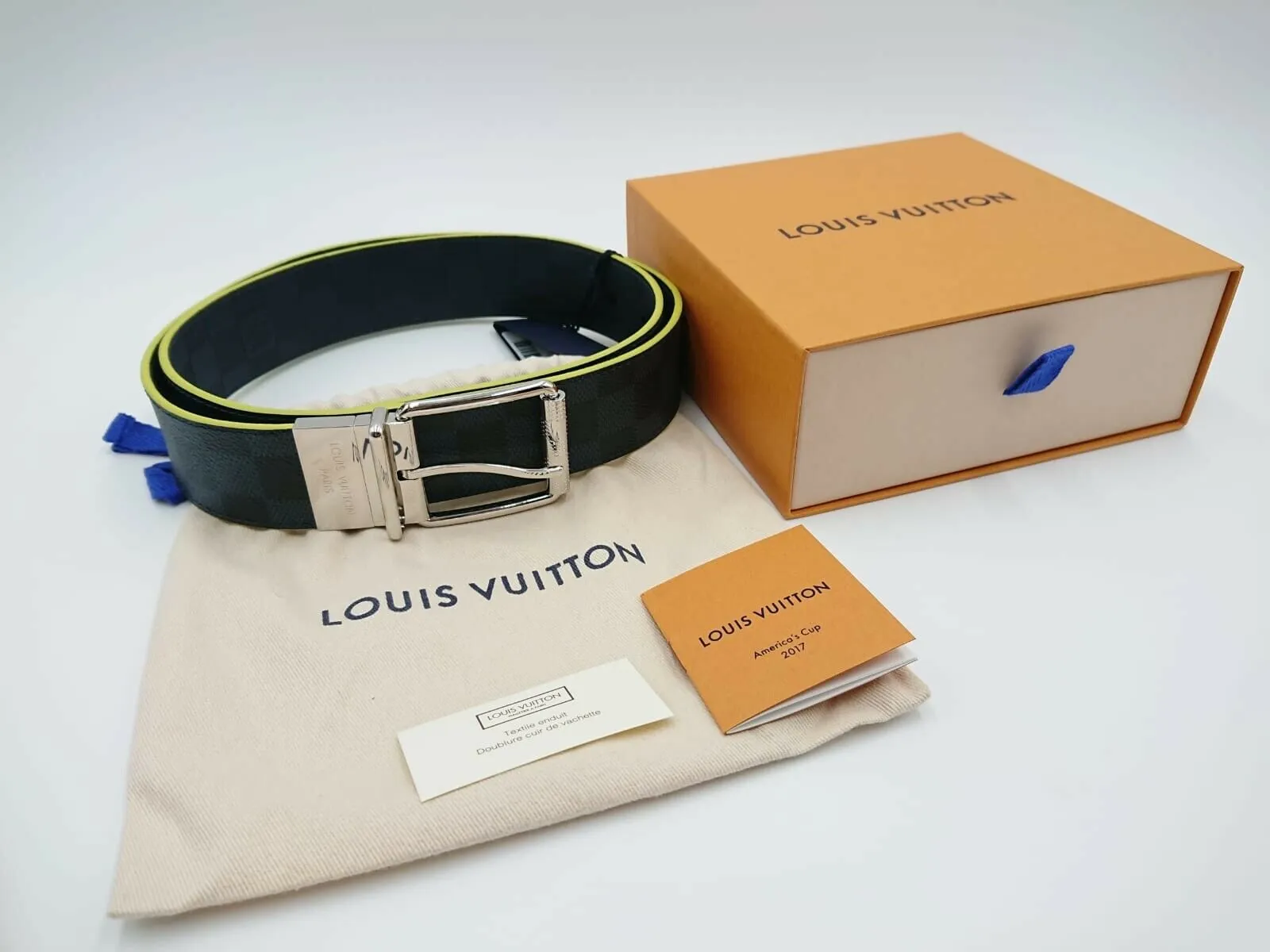 Reversible Damier Print Belt