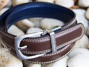 Reversible Leather Belt - Brown/Black