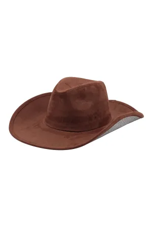 Rhinestone Glitter Brim Fedora Hat Brown - Pack of 6