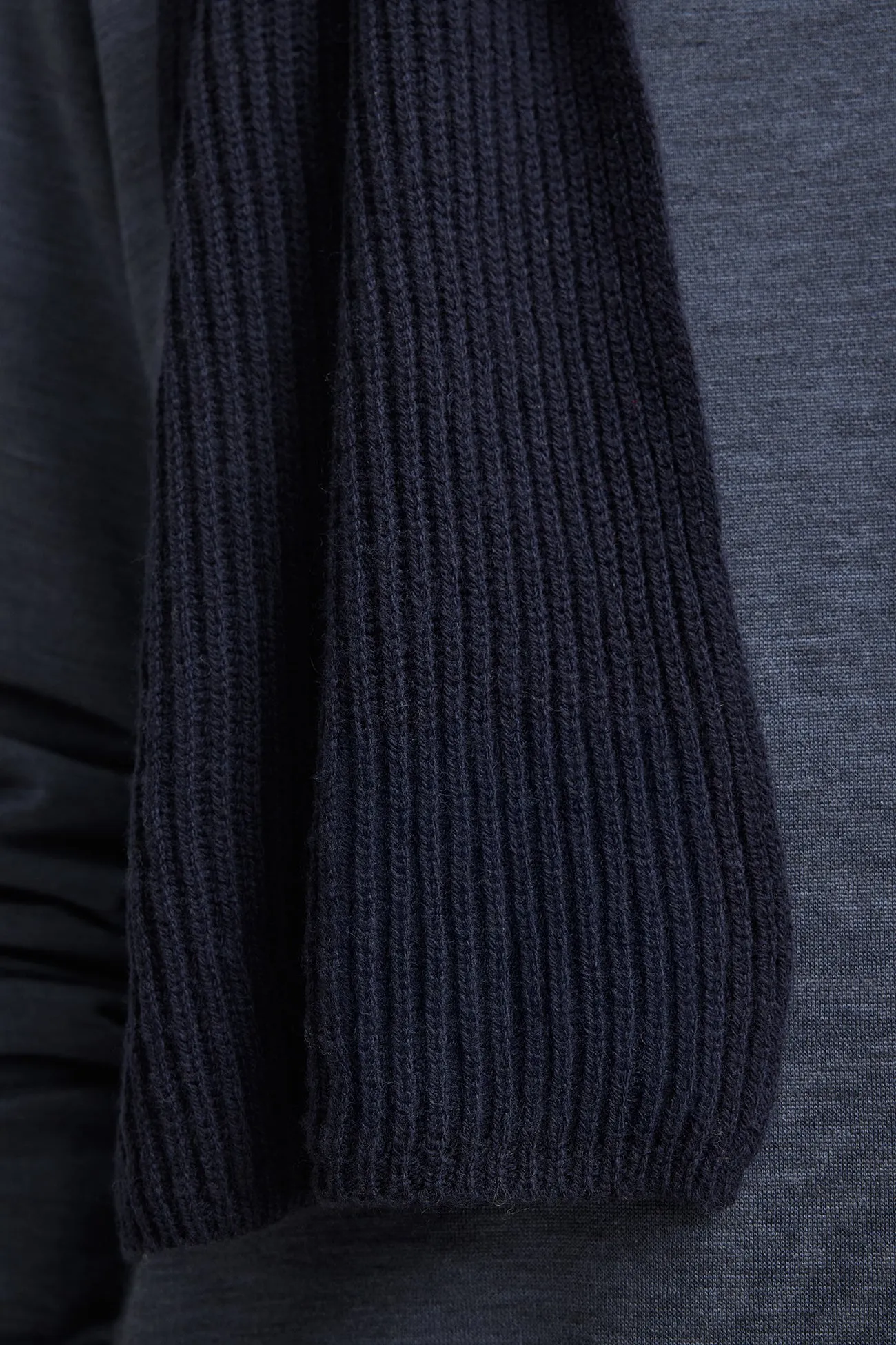 Rib Knit Scarf | French Navy
