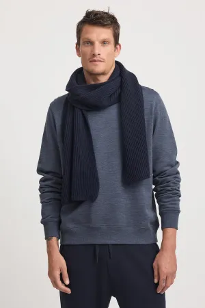 Rib Knit Scarf | French Navy