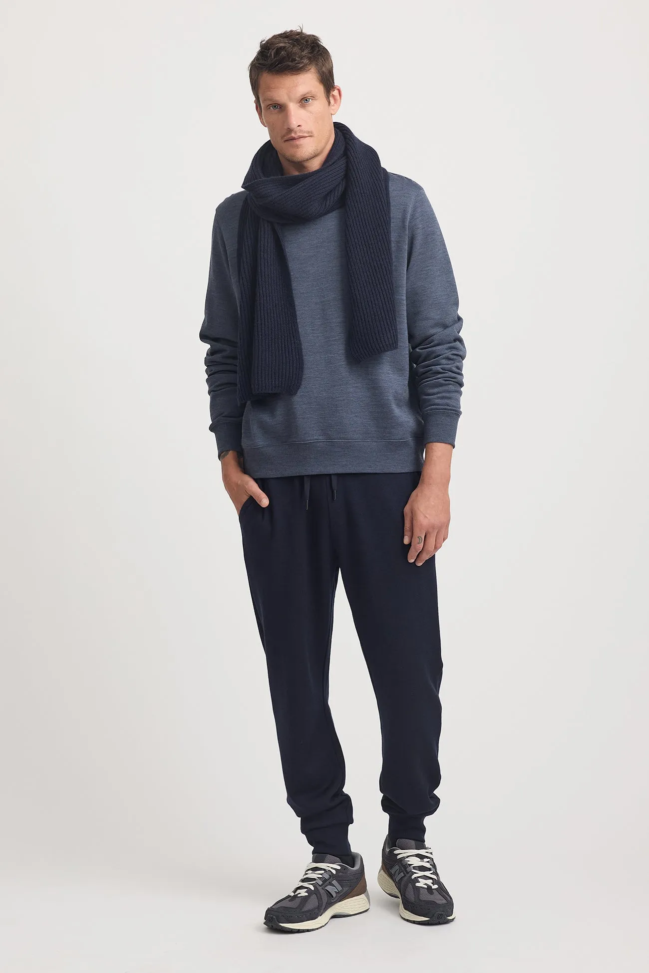 Rib Knit Scarf | French Navy