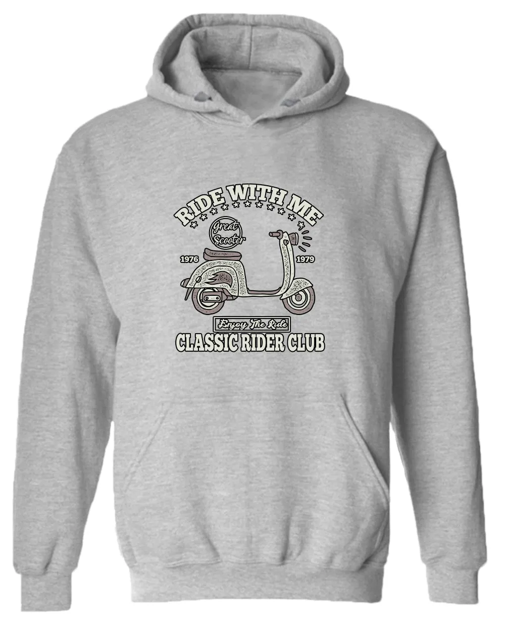 Ride with me classic rider club motorcycle hoodie