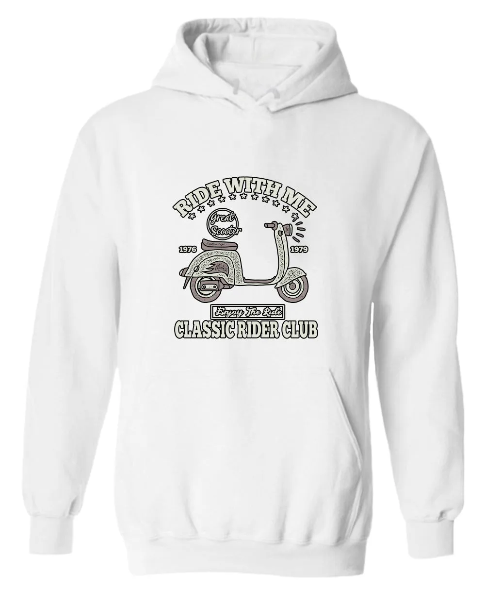 Ride with me classic rider club motorcycle hoodie