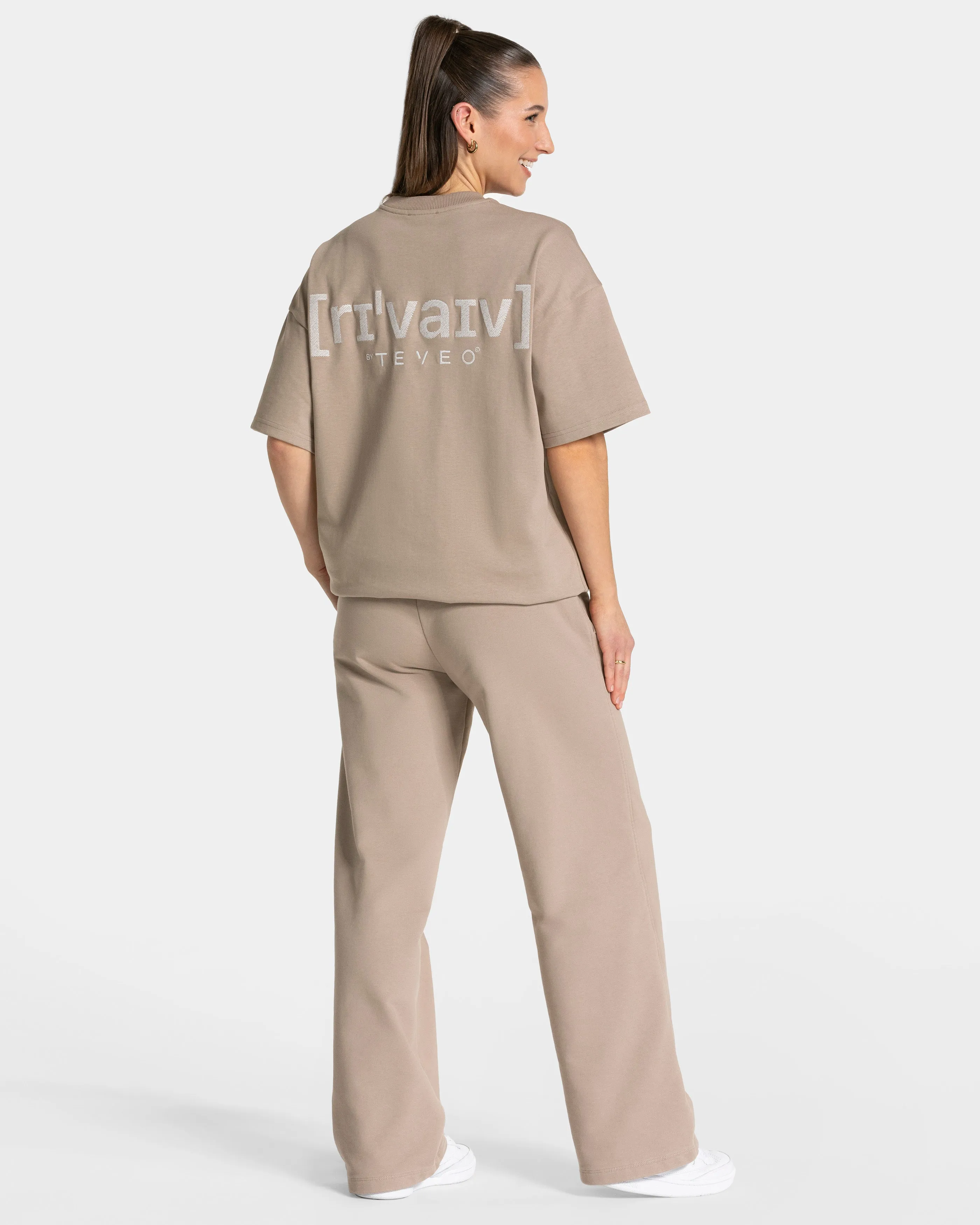 RI’VAIV Oversized T-Shirt Women "Taupe"
