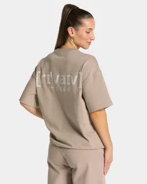 RI’VAIV Oversized T-Shirt Women "Taupe"