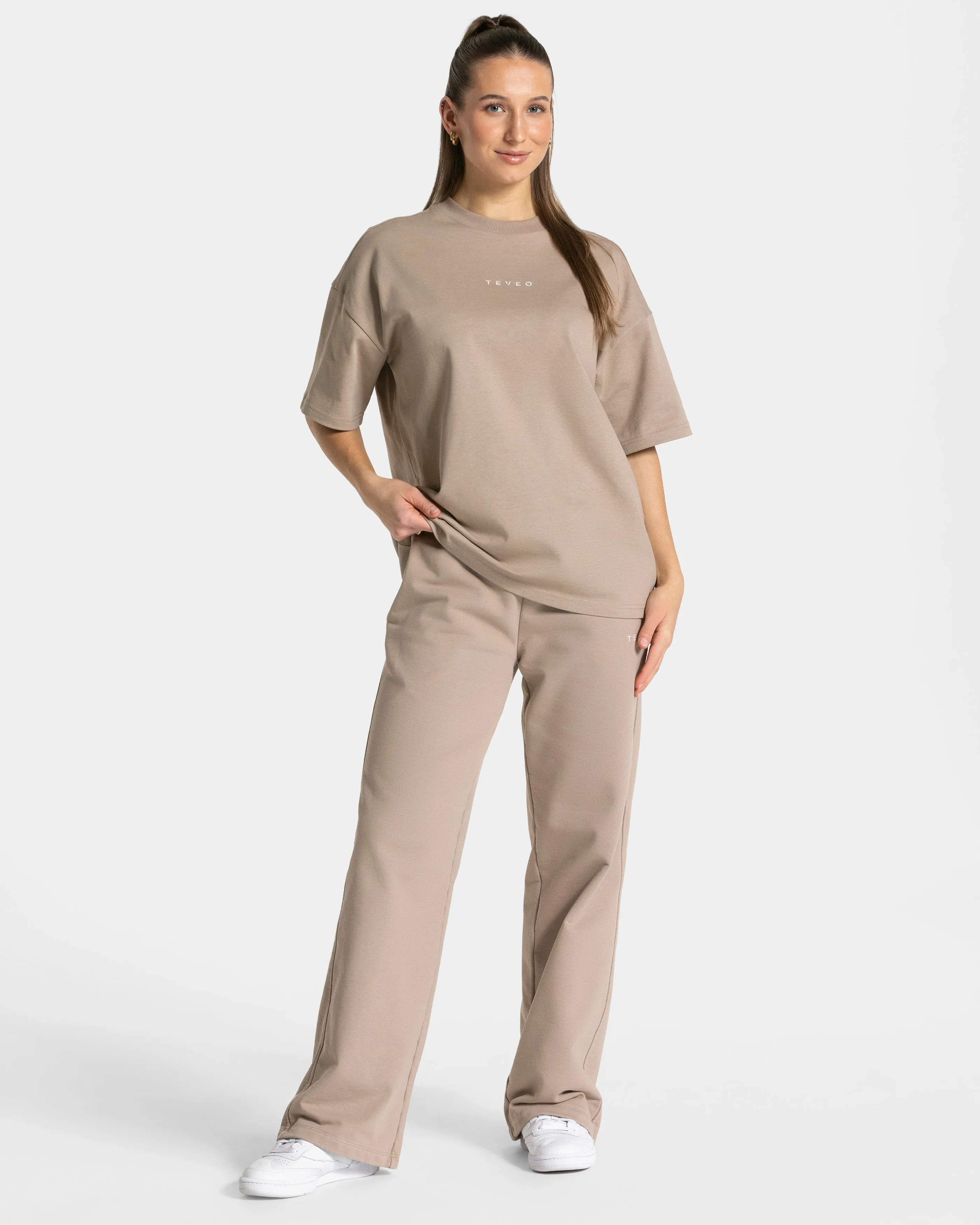 RI’VAIV Oversized T-Shirt Women "Taupe"
