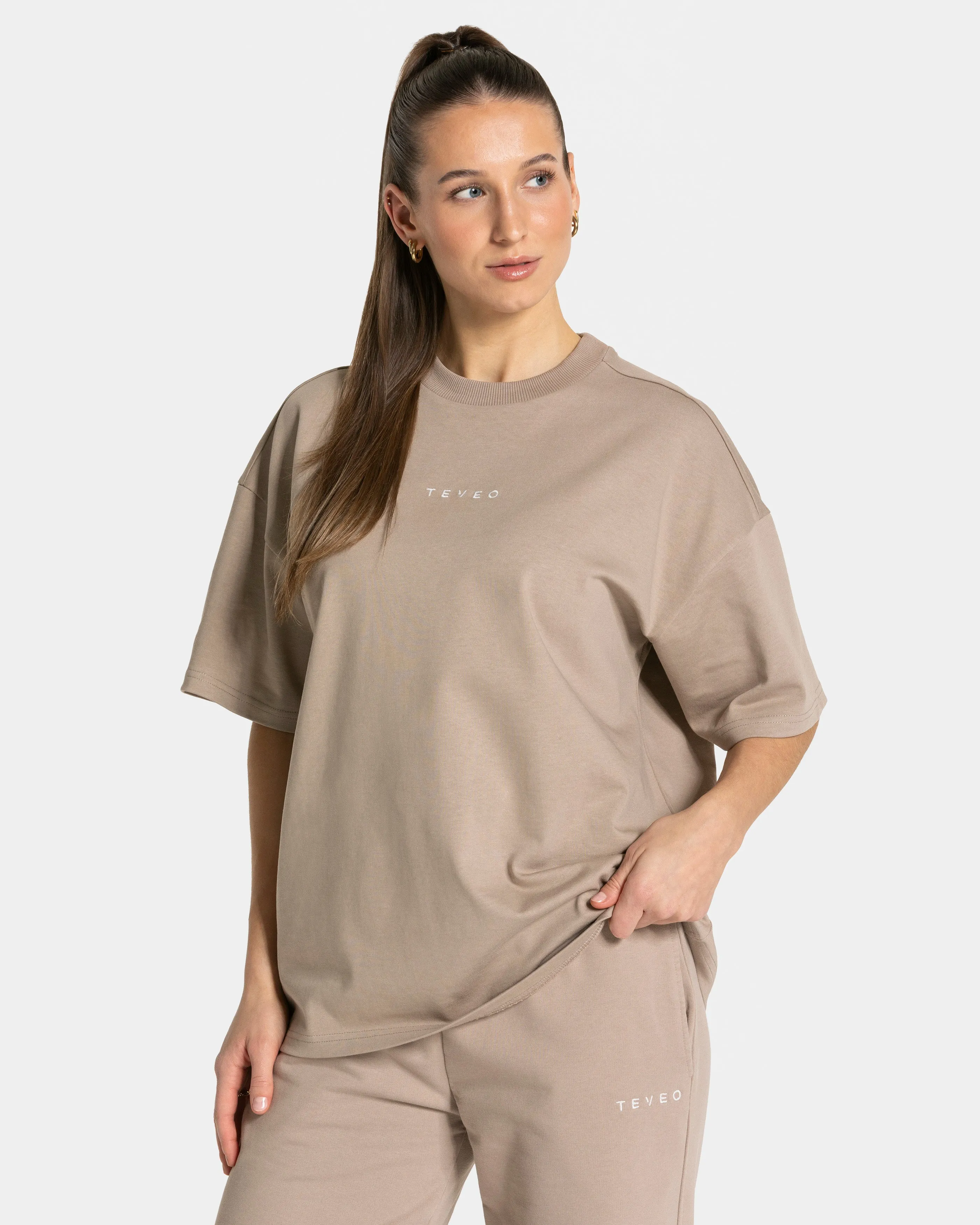 RI’VAIV Oversized T-Shirt Women "Taupe"