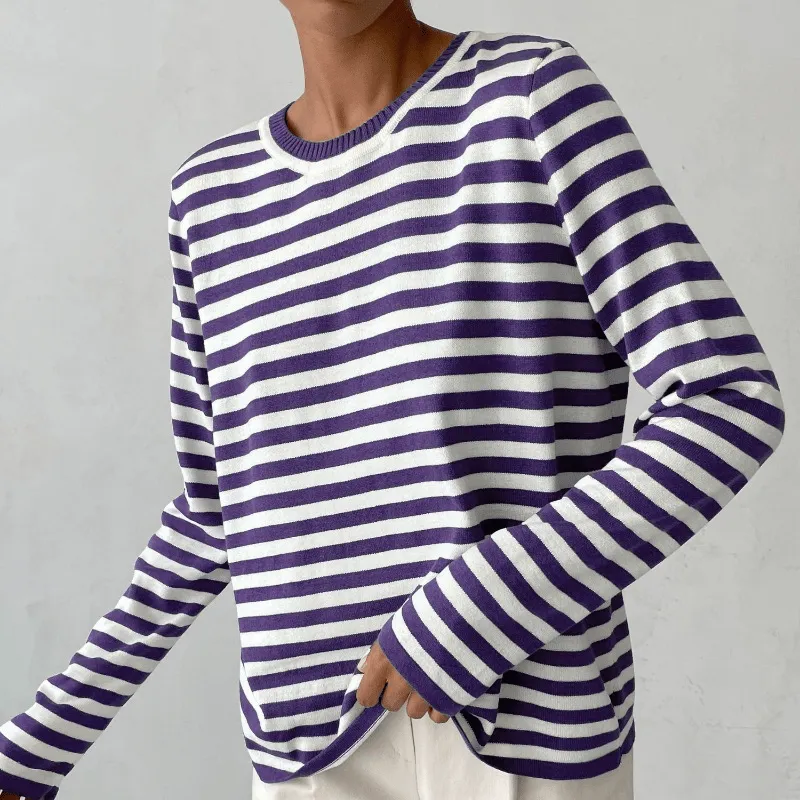 Robina - Lightweight Elegant Stripes Woman's T Shirt