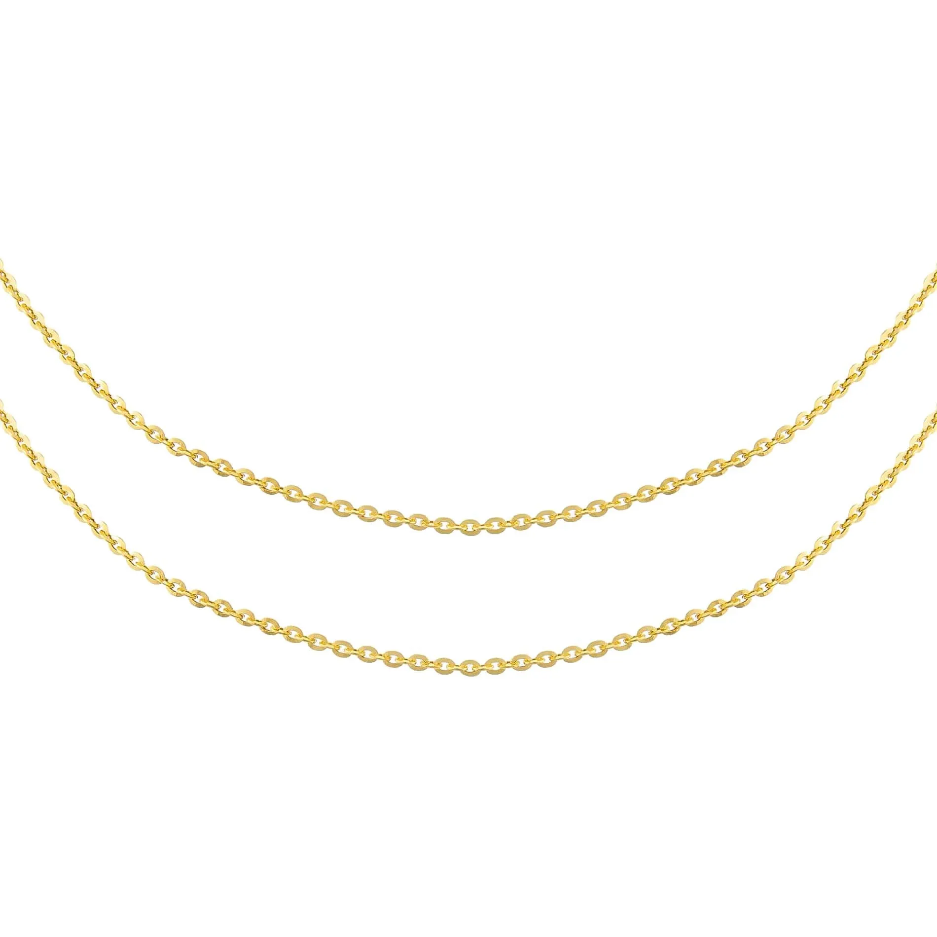 Rolo Chain Necklace Combo Set