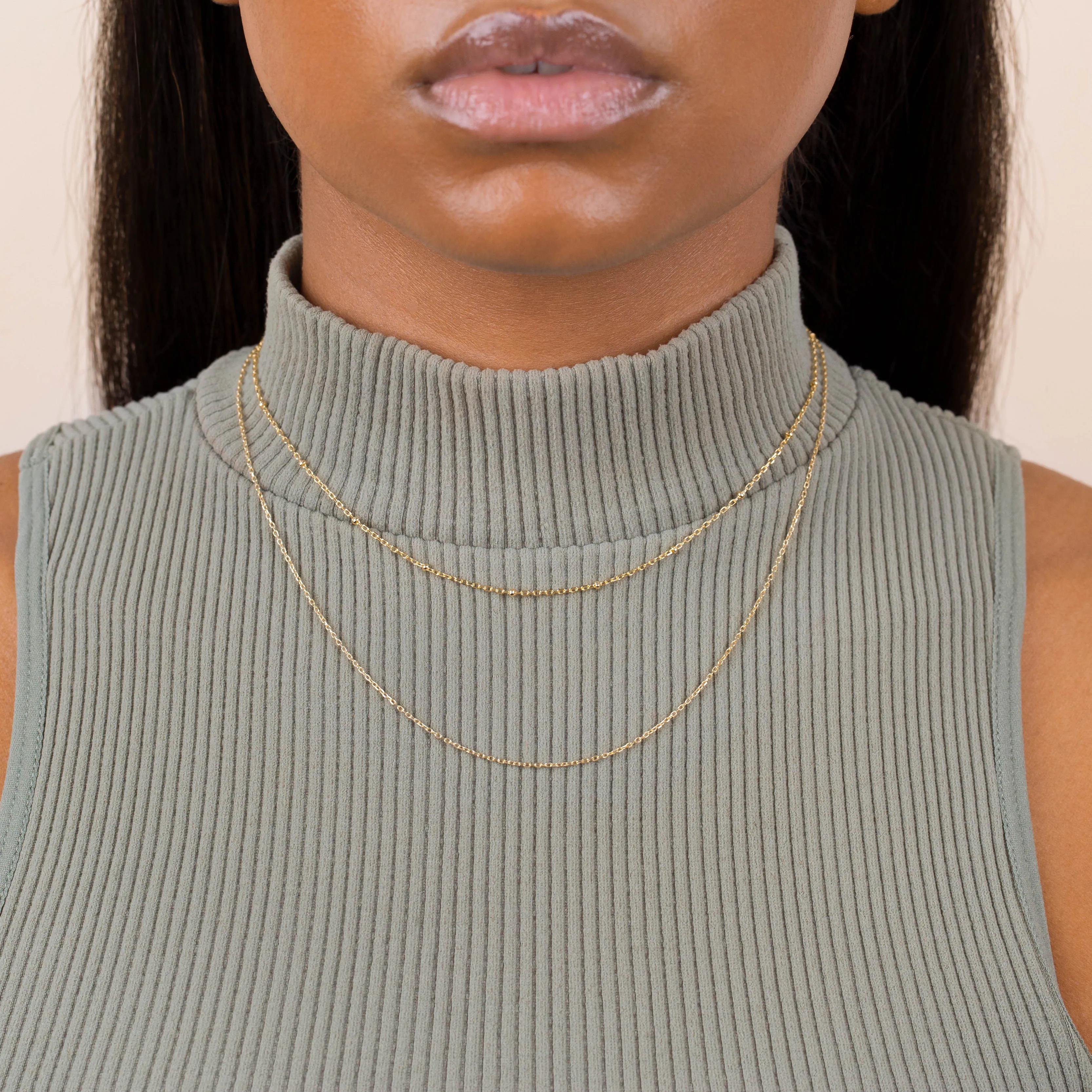 Rolo Chain Necklace Combo Set