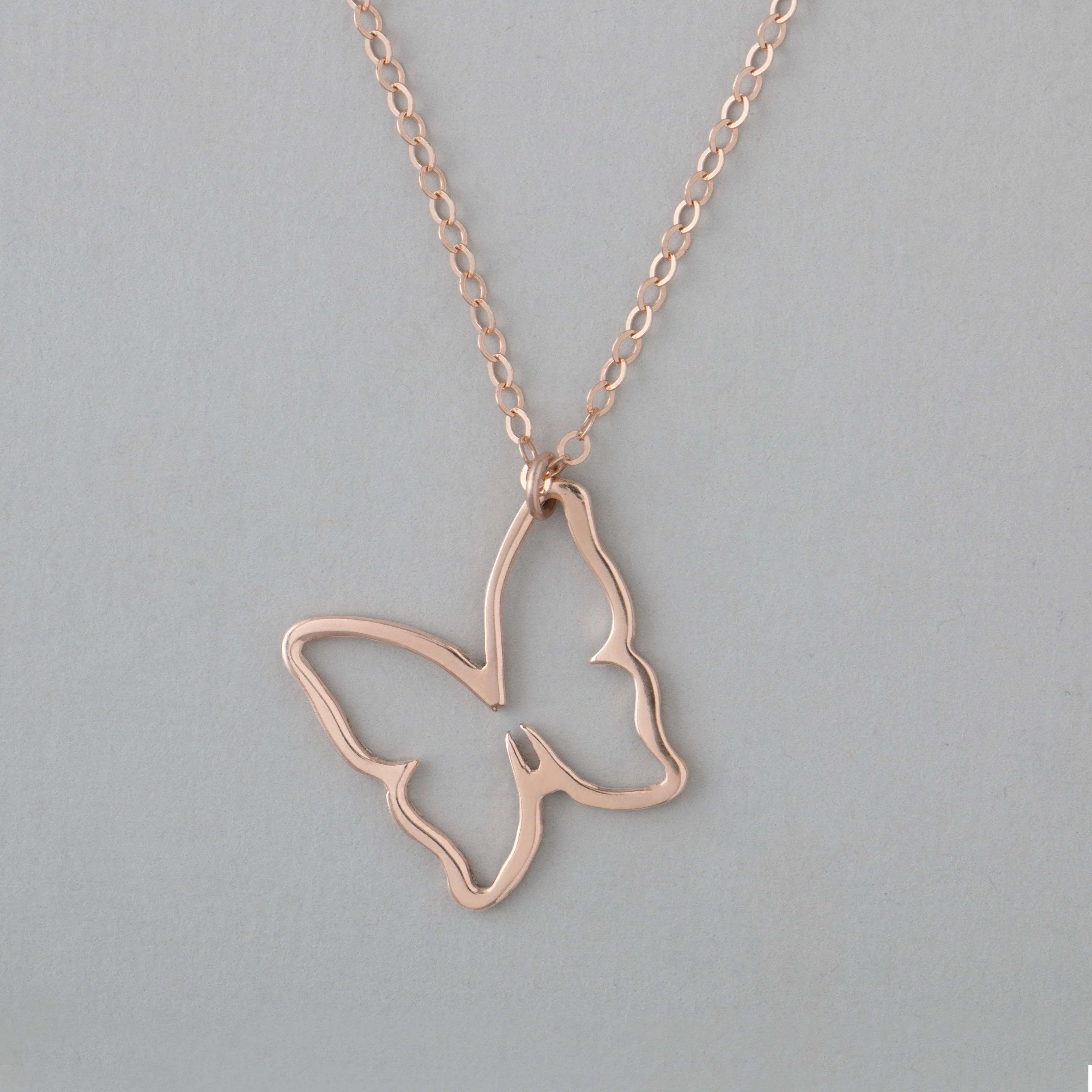Rose Gold Butterfly Pendant