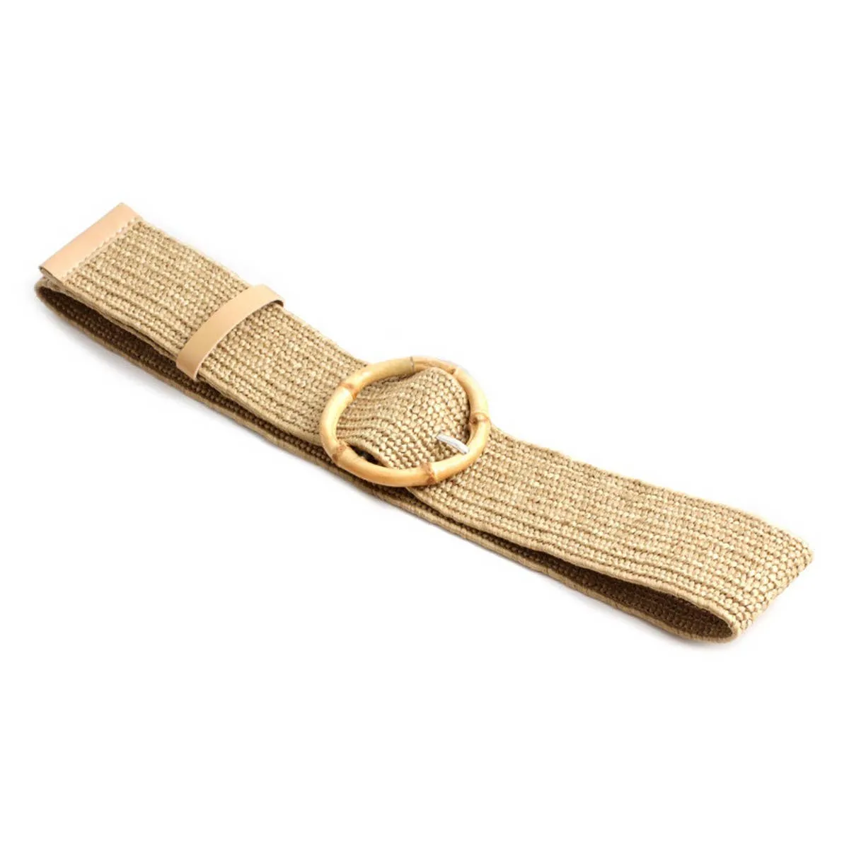 Round Buckle Stretch Belt