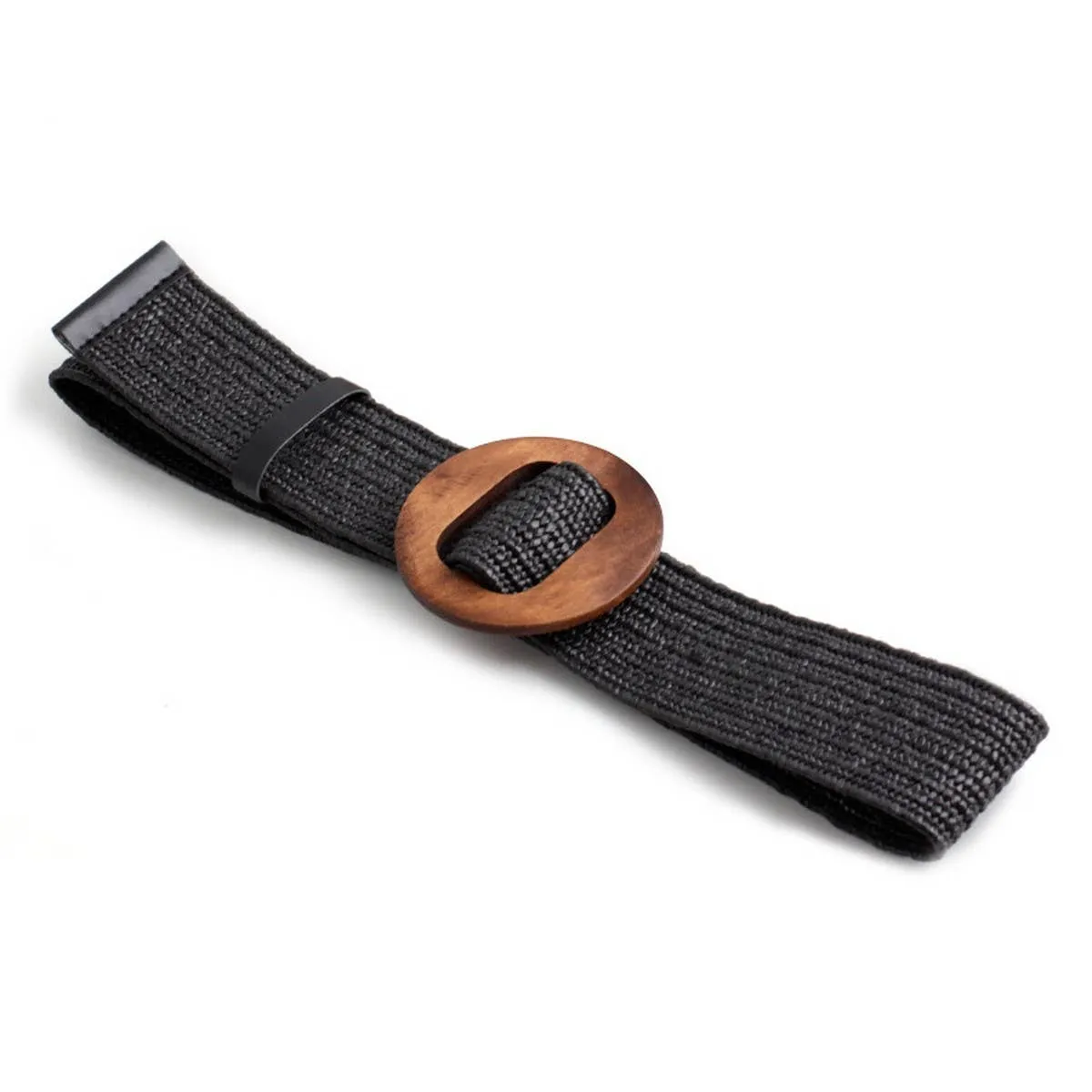 Round Buckle Stretch Belt