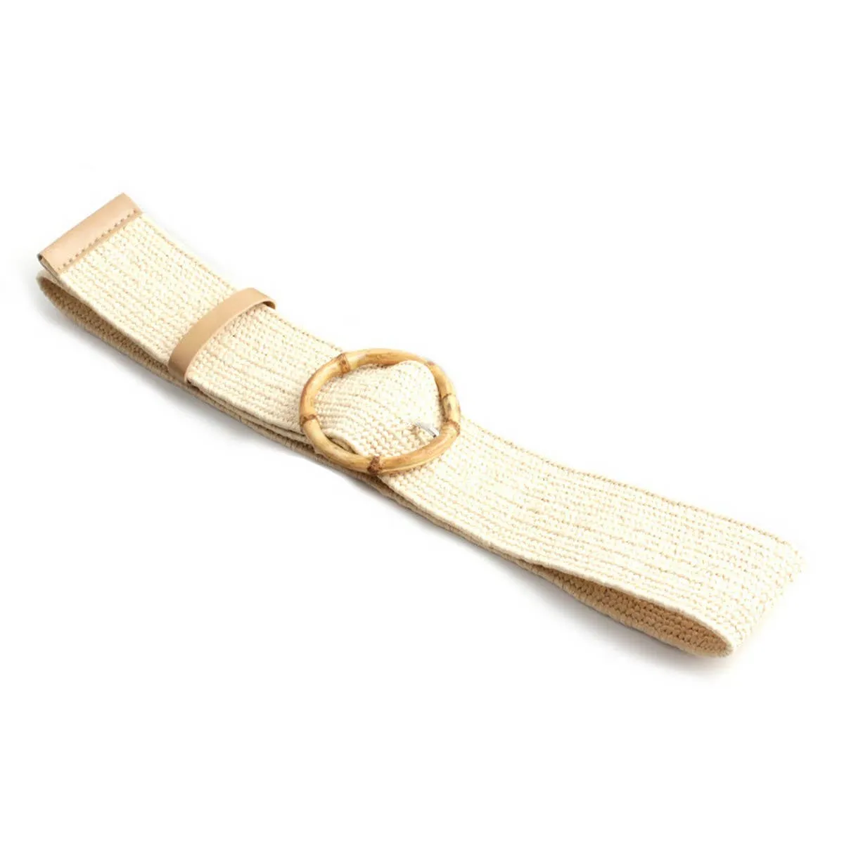 Round Buckle Stretch Belt