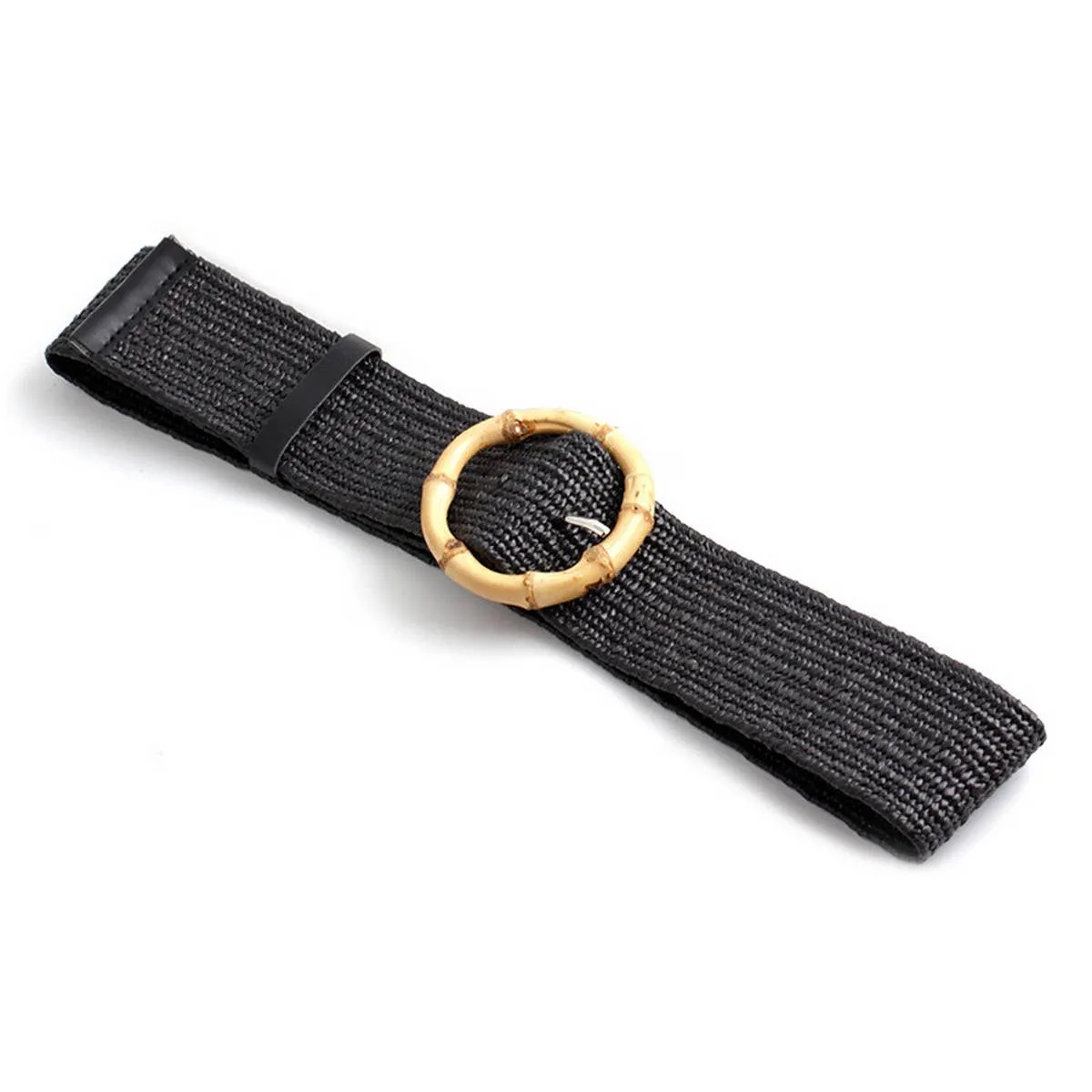 Round Buckle Stretch Belt