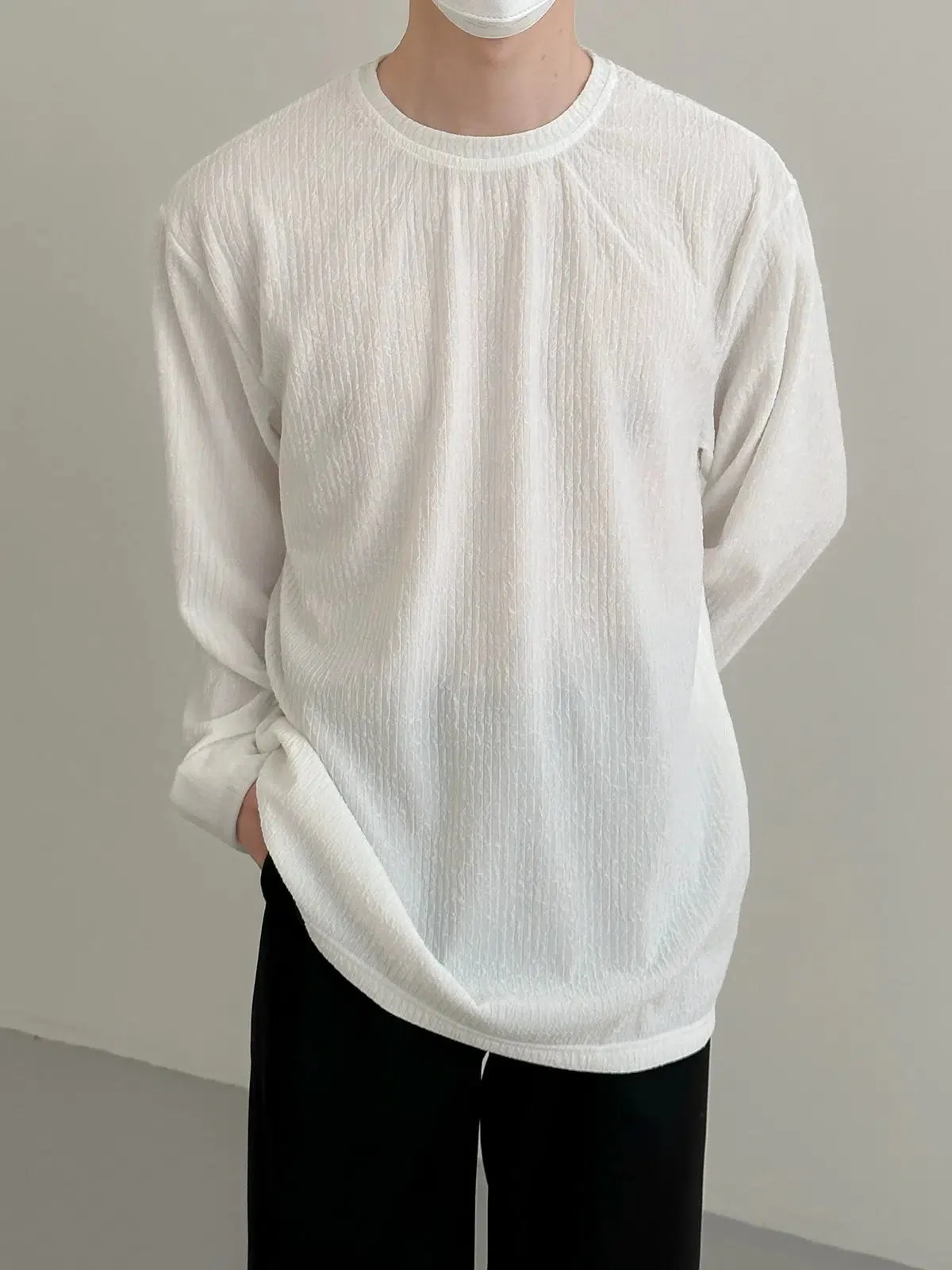 Round Neck Pit Striped Shirt