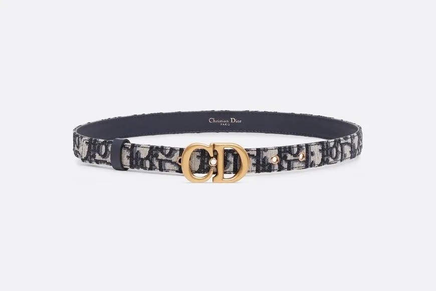 Saddle Belt • Blue Dior Oblique Jacquard, 20 MM