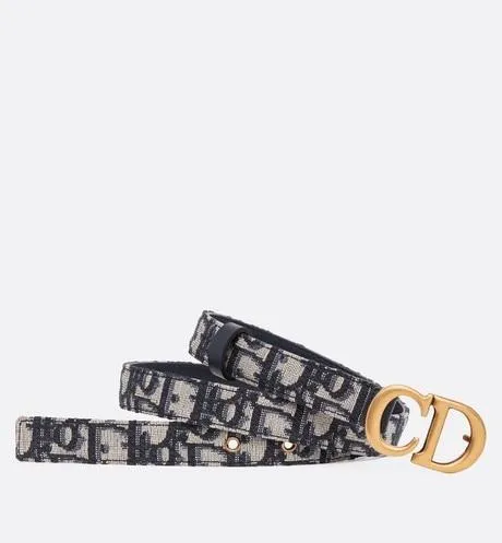 Saddle Belt • Blue Dior Oblique Jacquard, 20 MM
