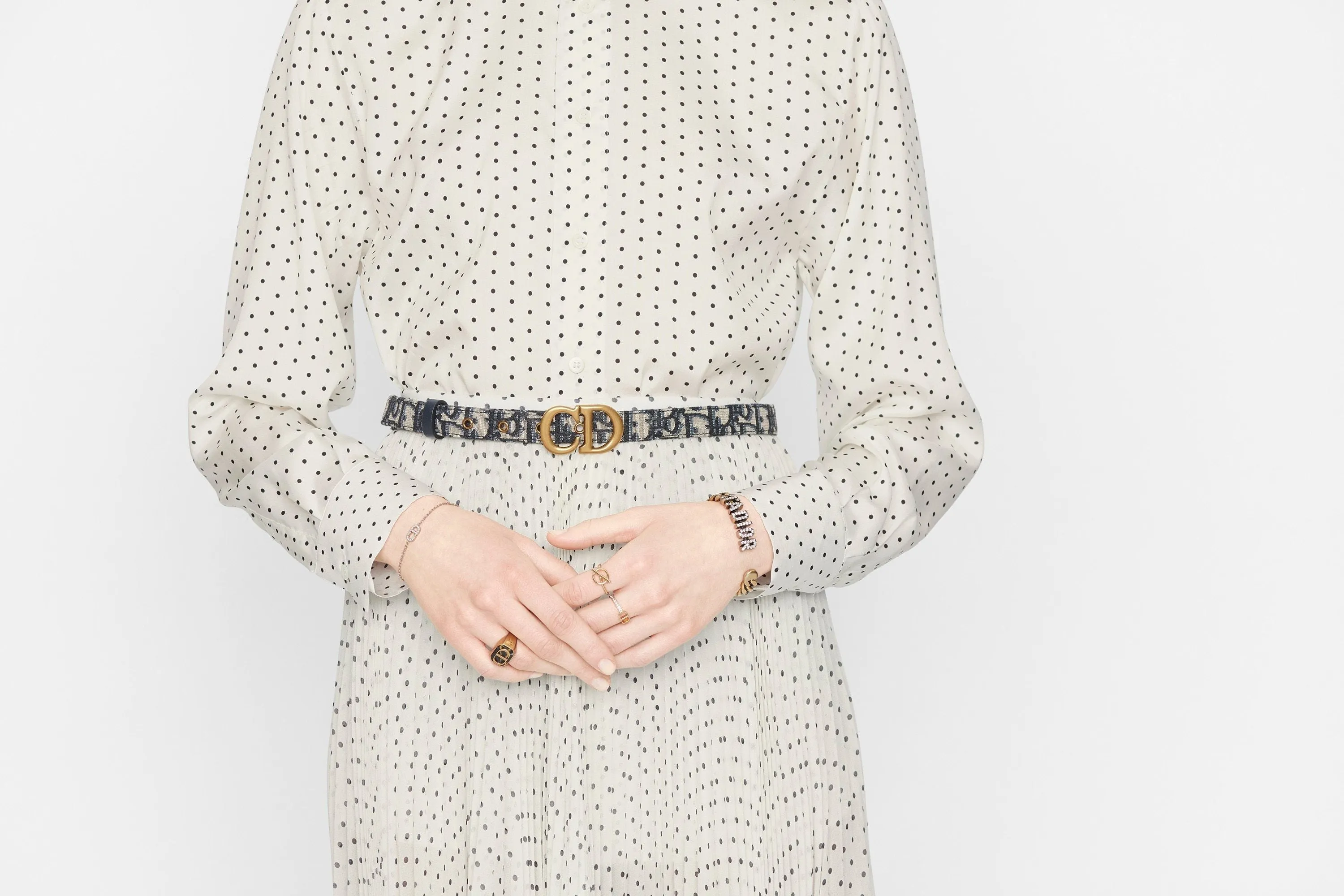 Saddle Belt • Blue Dior Oblique Jacquard, 20 MM