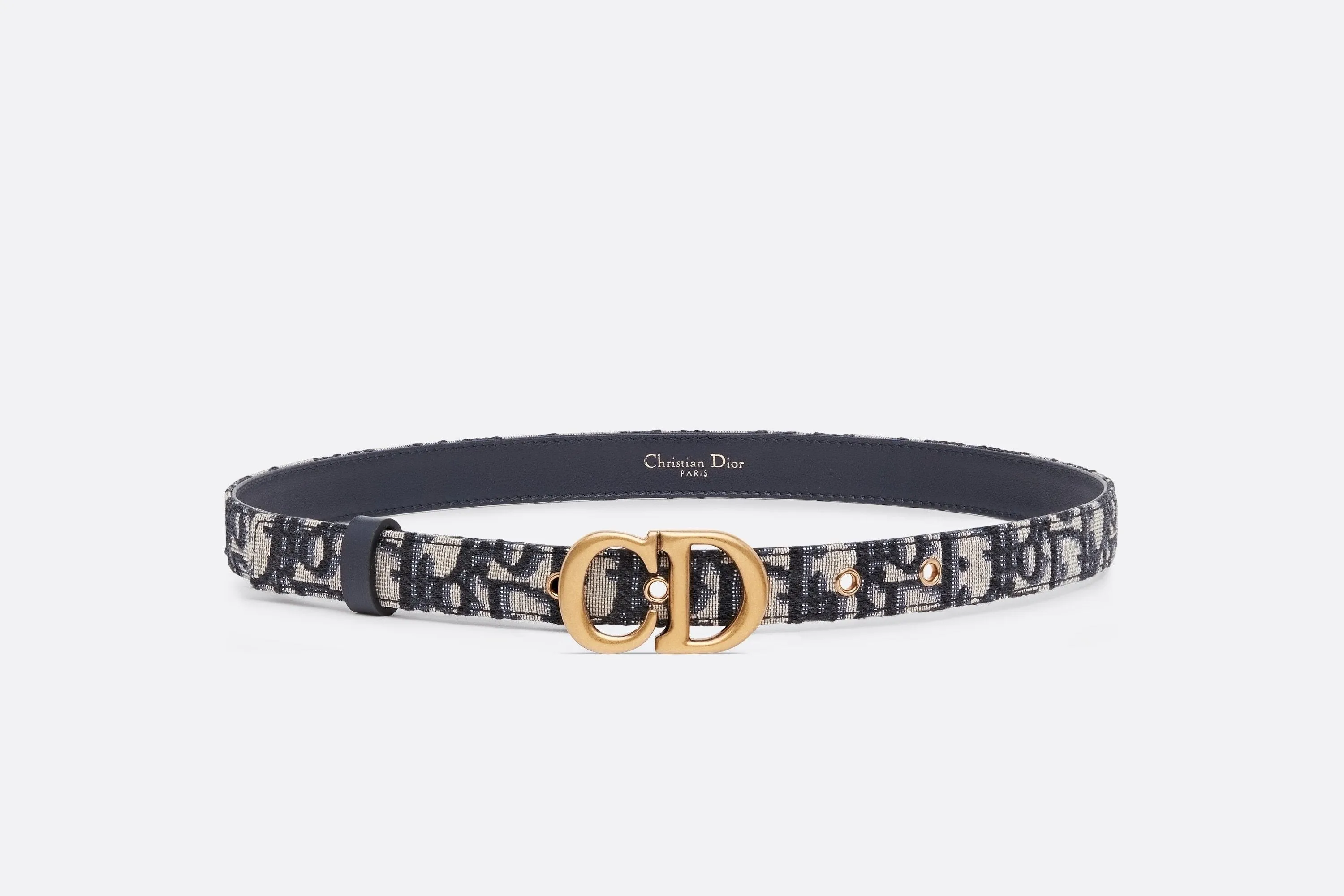 Saddle Belt • Blue Dior Oblique Jacquard, 20 MM