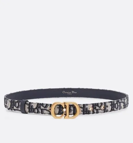 Saddle Belt • Blue Dior Oblique Jacquard, 20 MM