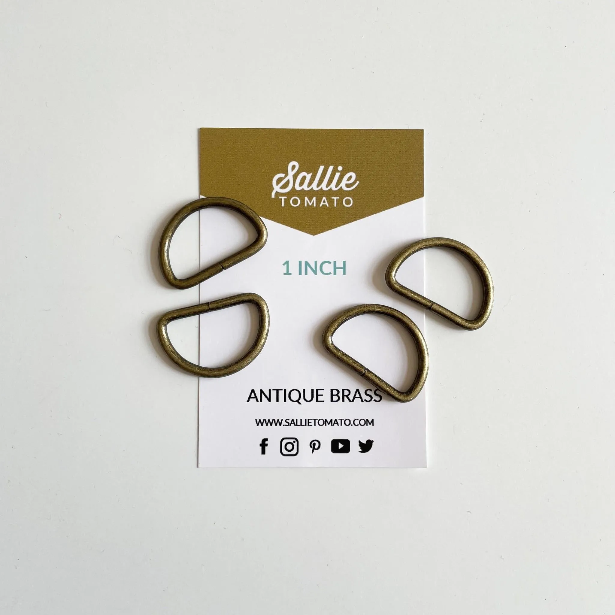 Sallie Tomato D Rings - 1"