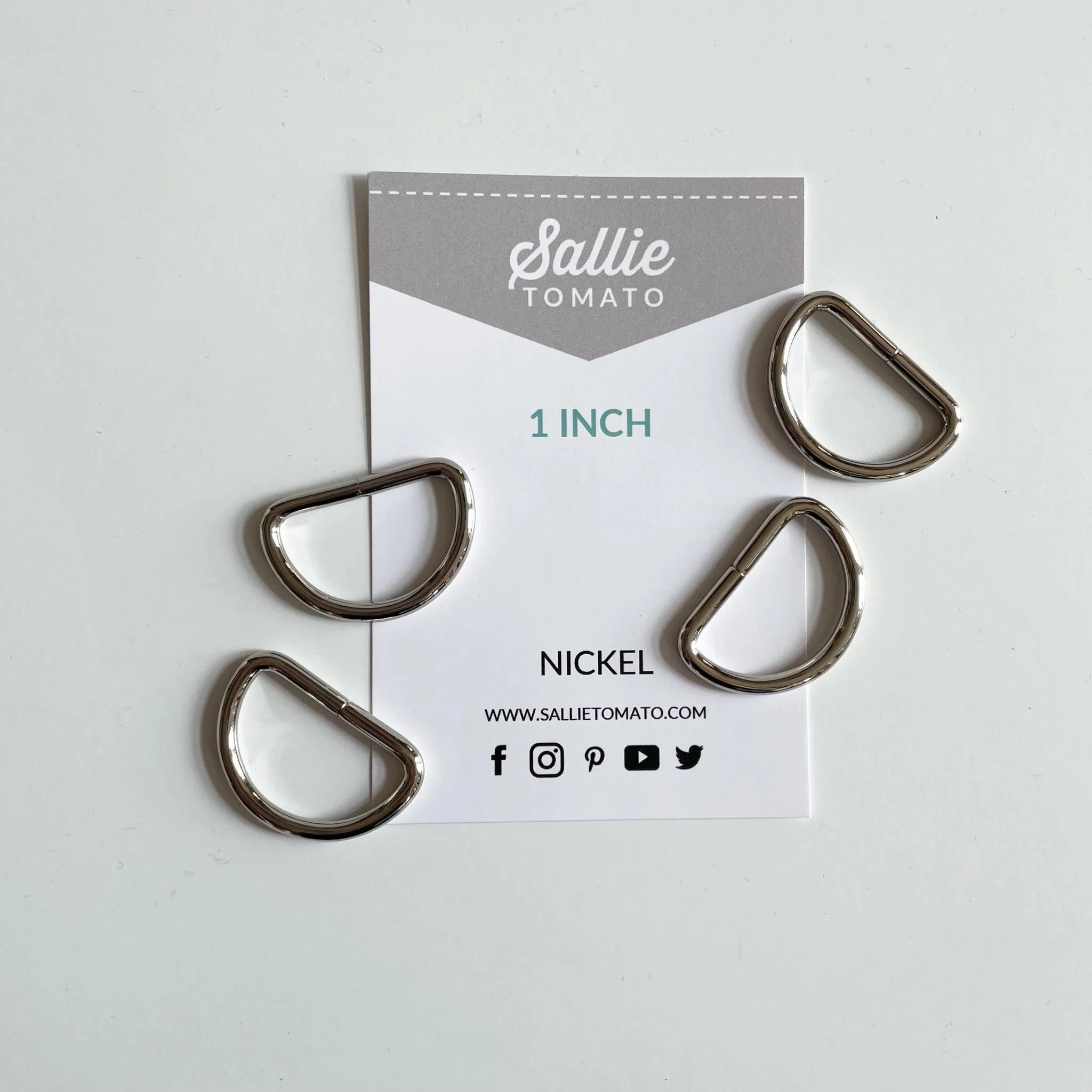 Sallie Tomato D Rings - 1"