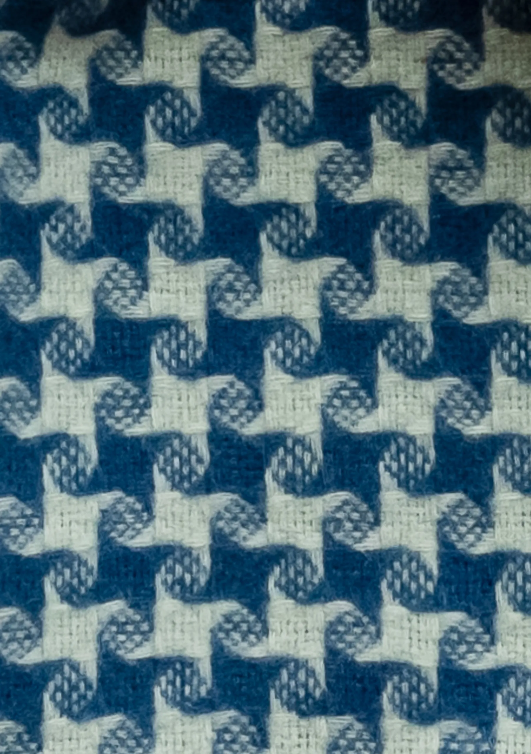 Sample Sale Cashmere Oversized Scarf in Green Star Houndstooth