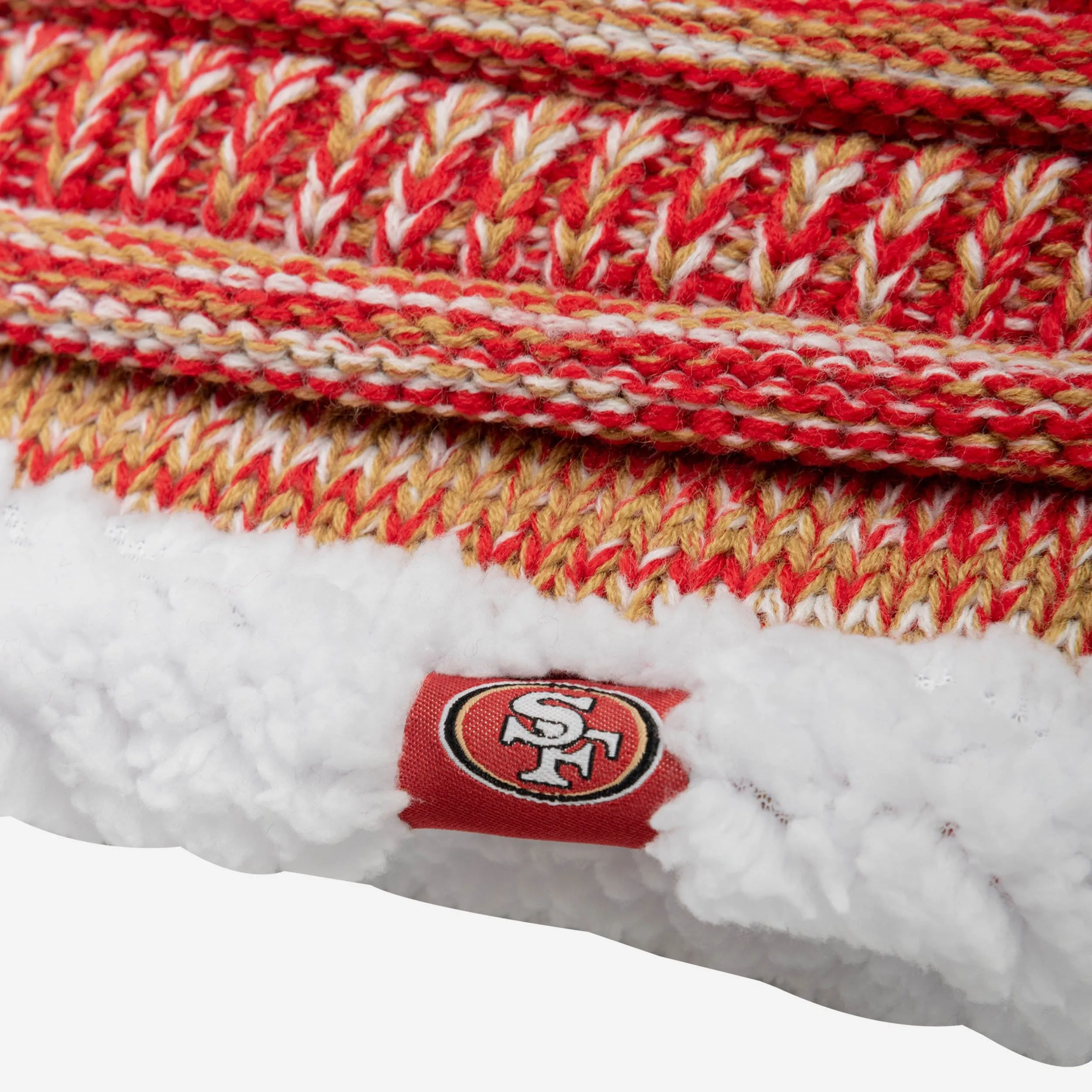 San Francisco 49ers Womens Color Wave Chunky Beanie & Gaiter Scarf Set