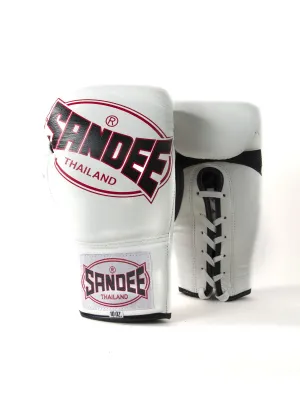 SANDEE COOLTEC PRO FIGHT LEATHER LACE-WHITE/RED