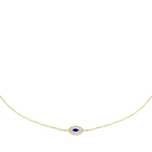 Sapphire Evil Eye Choker