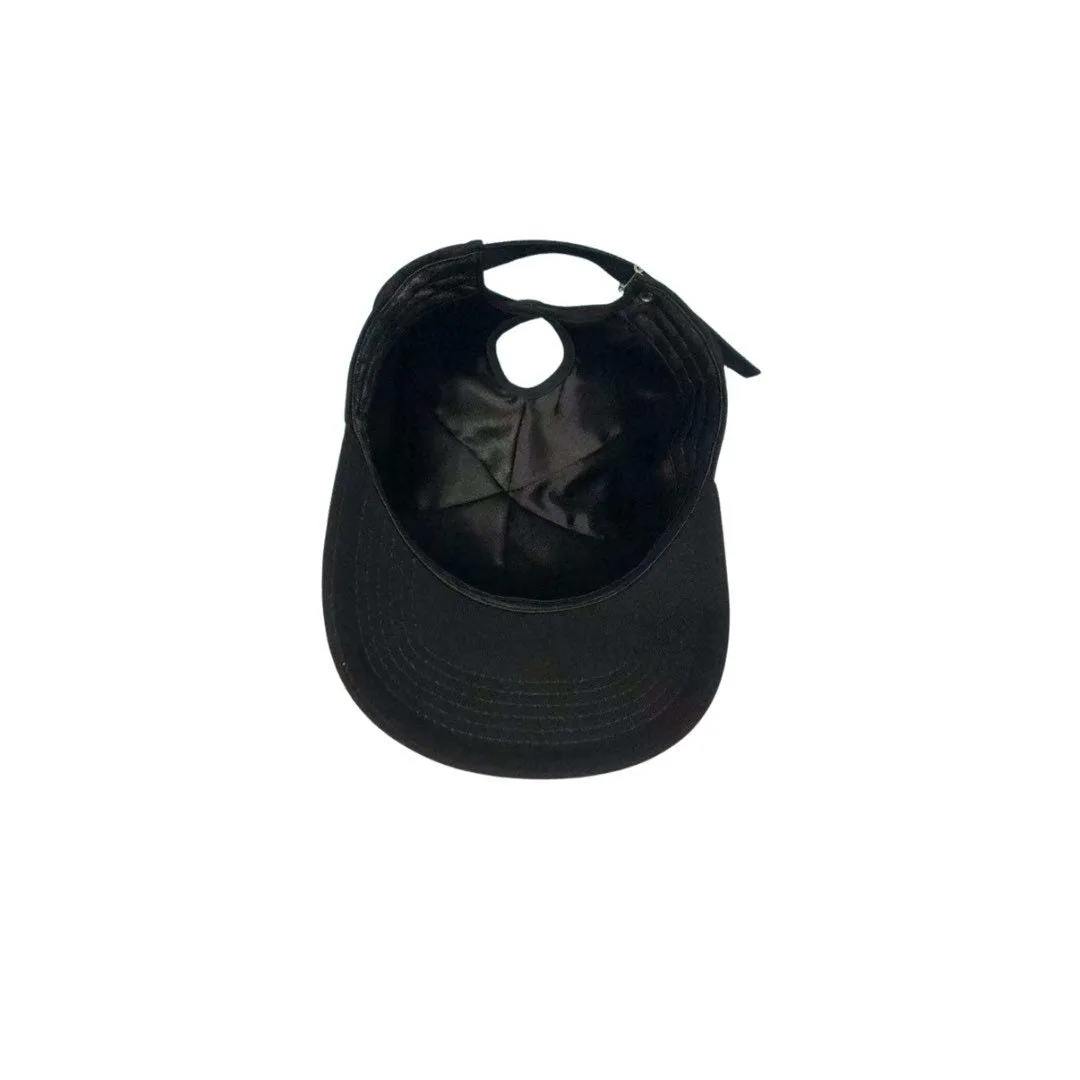 Satin Lined Ponytail Baseball Cap | Baseball Cap | Satin Hat | Baseball Fitted Cap | Adjustable Hat | Hat | Sun | Back Hat | Child