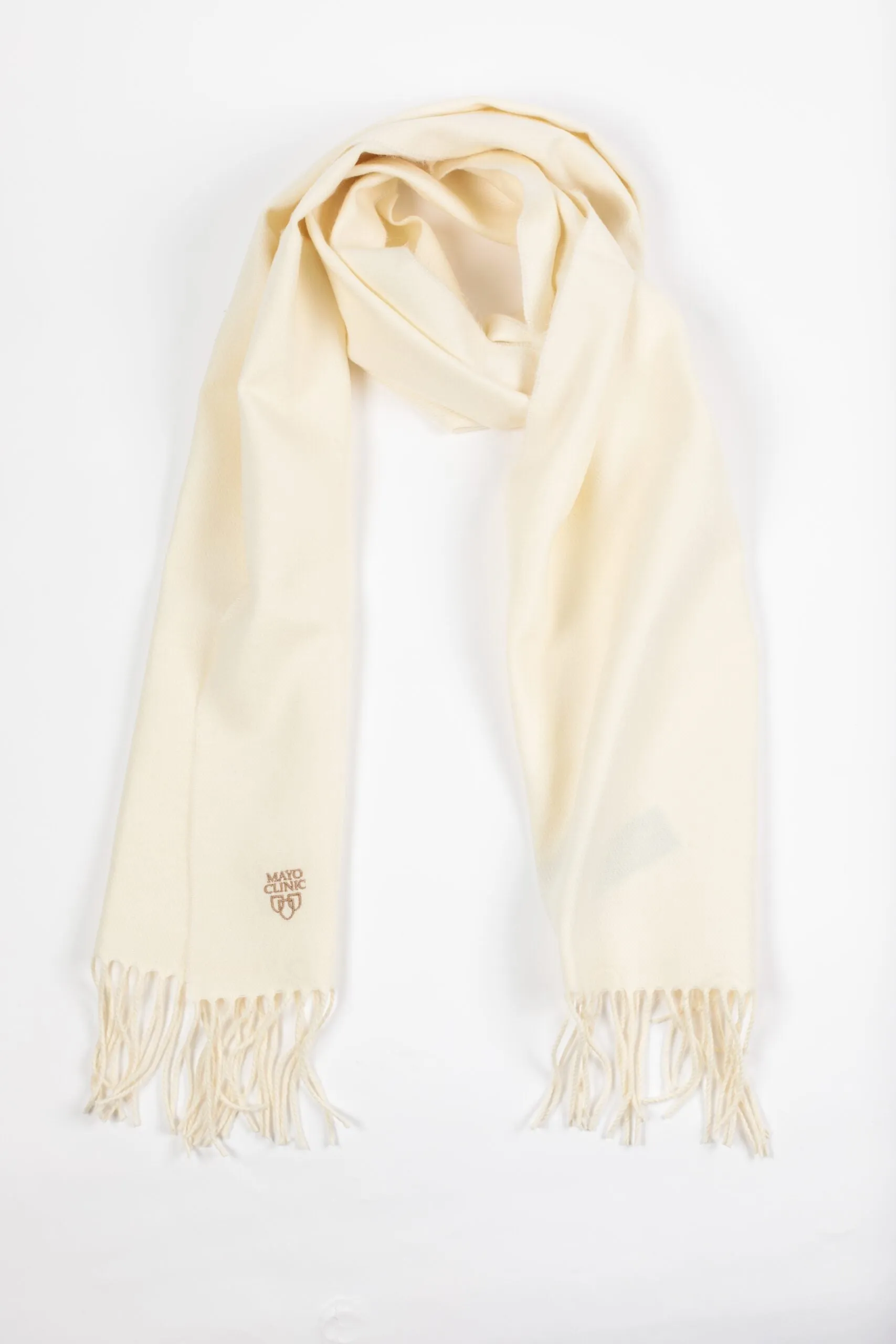 Scarves, embroidered Mayo Clinic logo