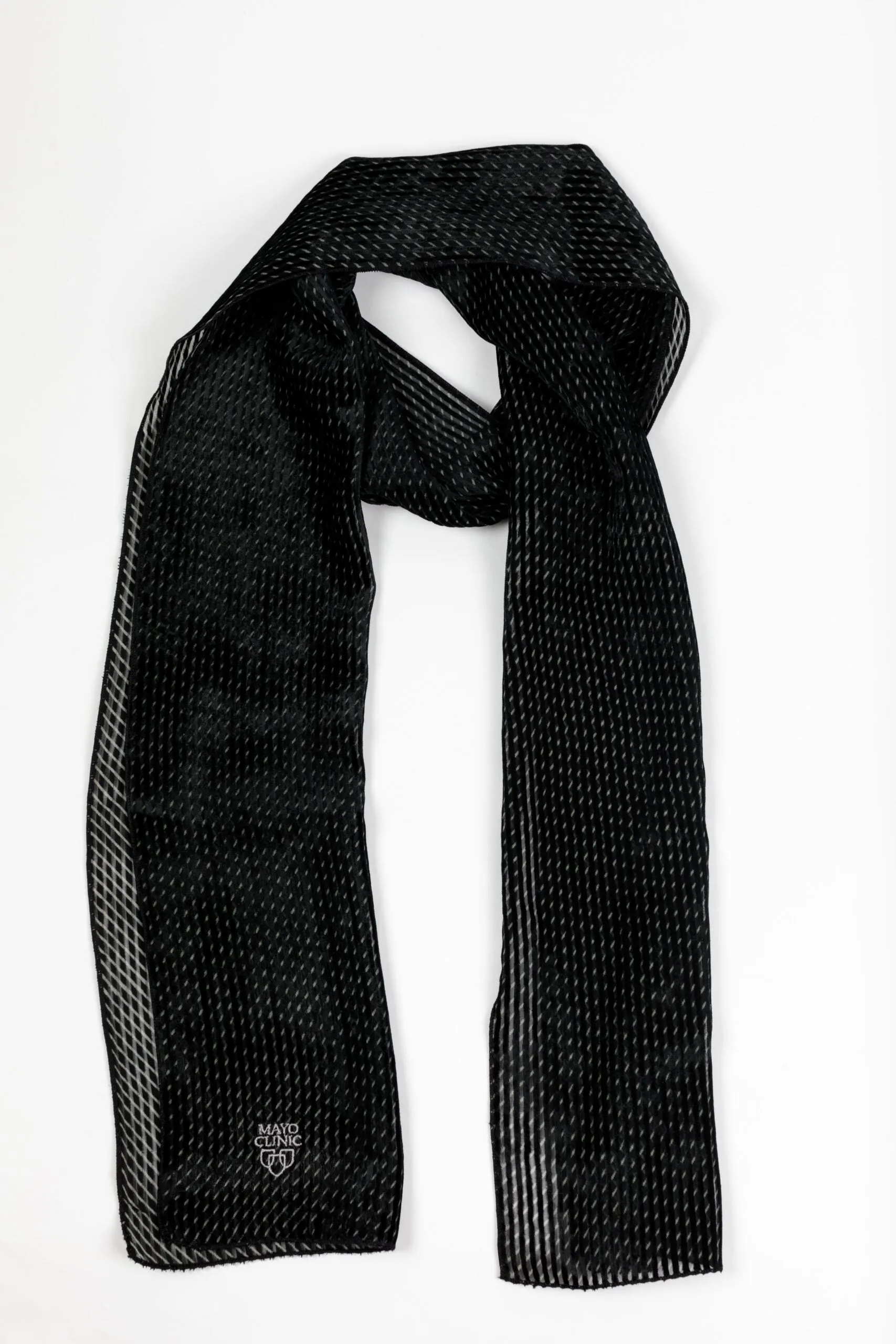 Scarves, embroidered Mayo Clinic logo