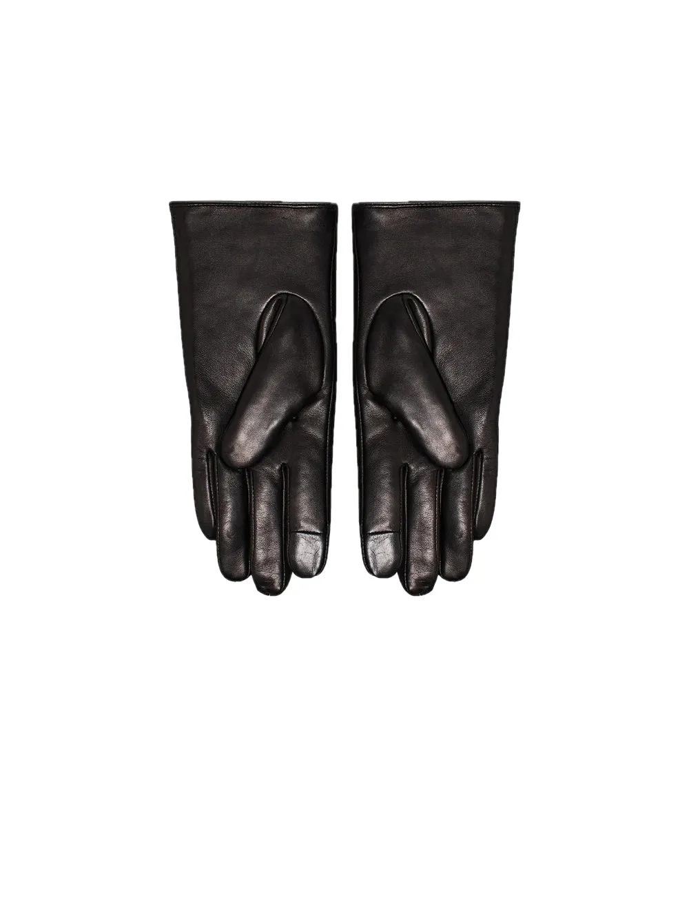 Sculpted Leather Gloves - Black