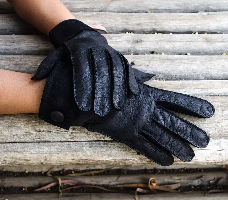 Sebastian - Peccary leather gloves - men